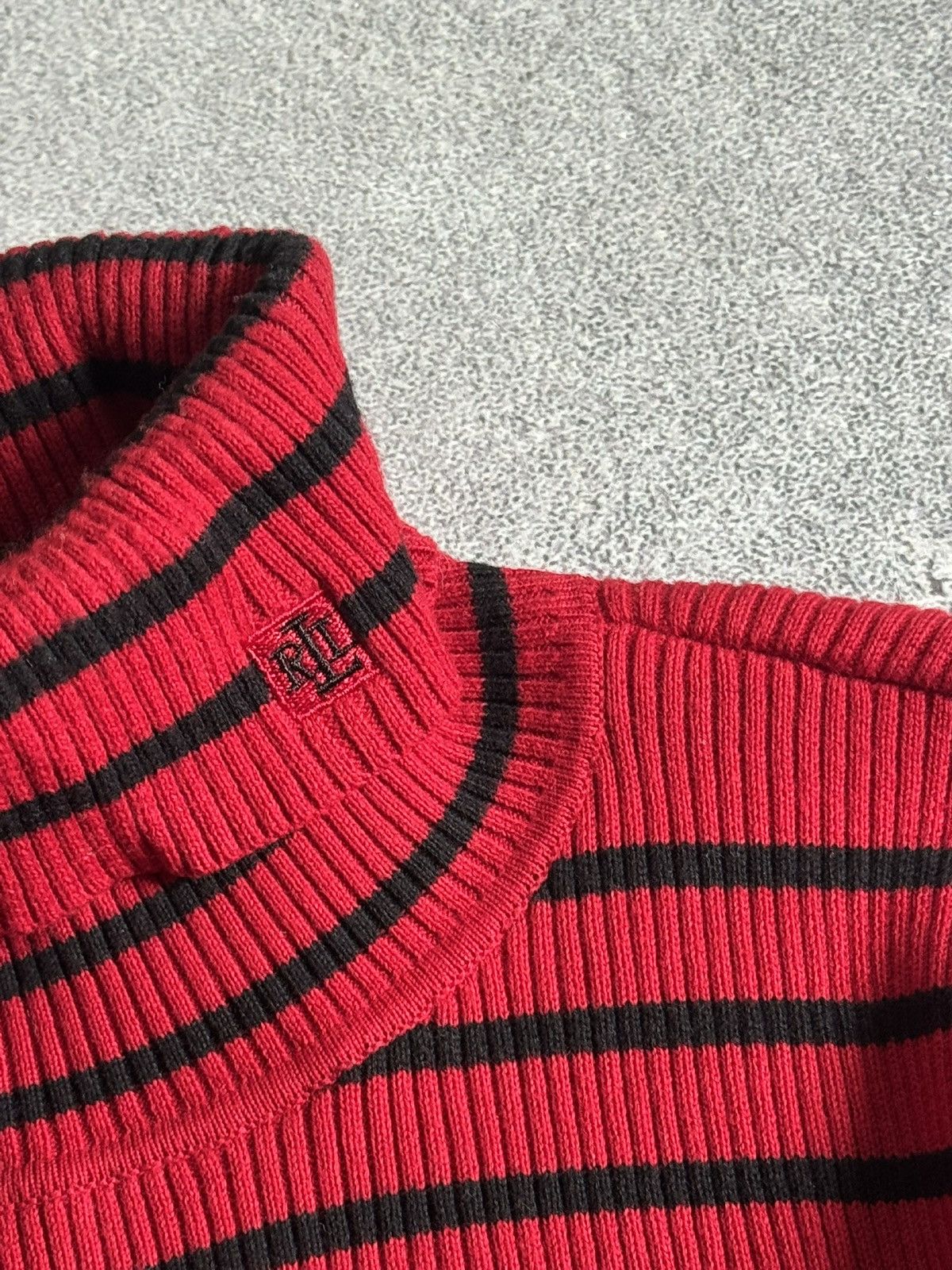 Lauren Ralph Lauren Lauren Ralph Lauren L/size striped turtleneck sweater Size L / US 10 / IT 46 - 4 Thumbnail