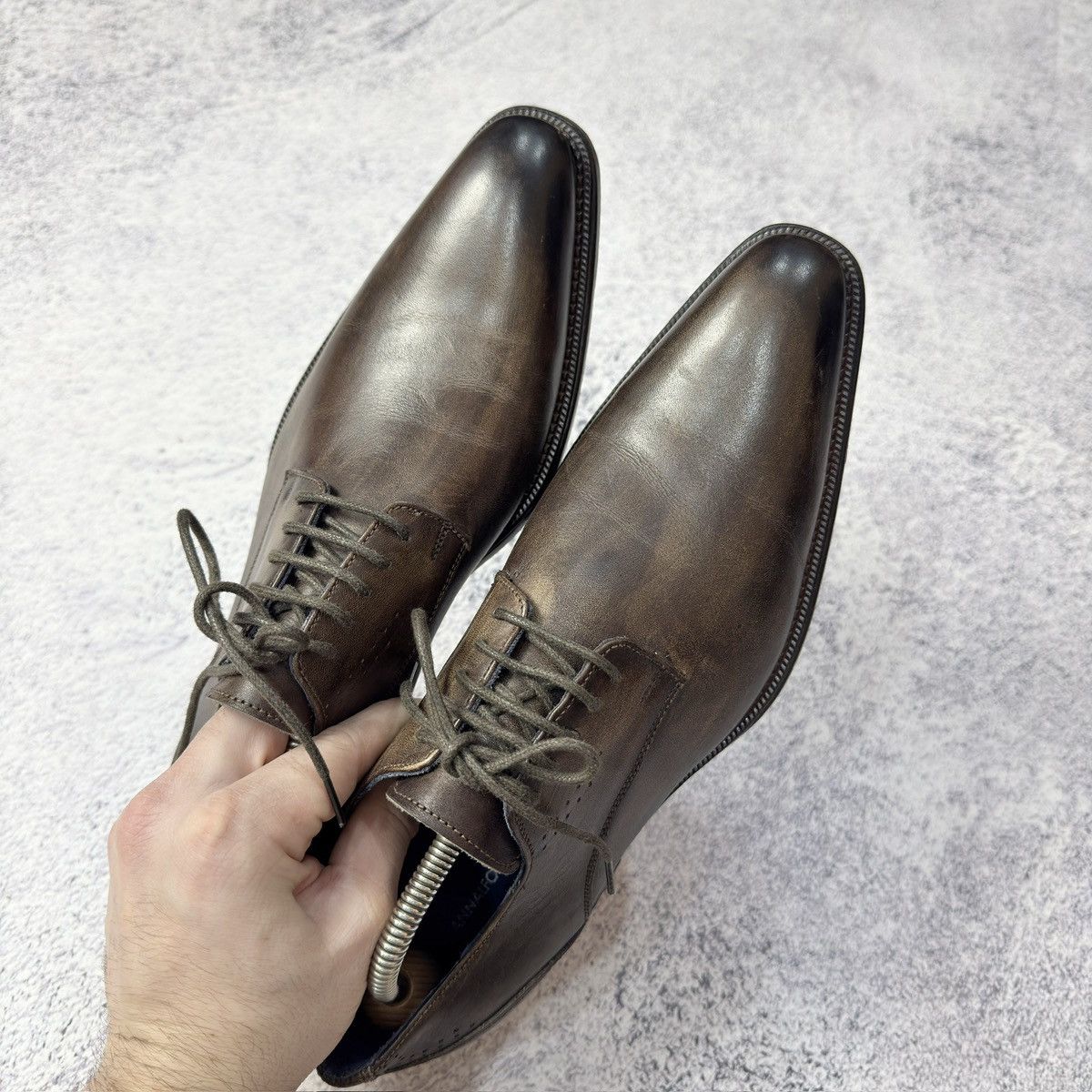 Designer Iannalfo&Sgariglia Mens Handmade Derbies US8 UK7 EU41 26cm Size US 8 / EU 41 - 11 Thumbnail