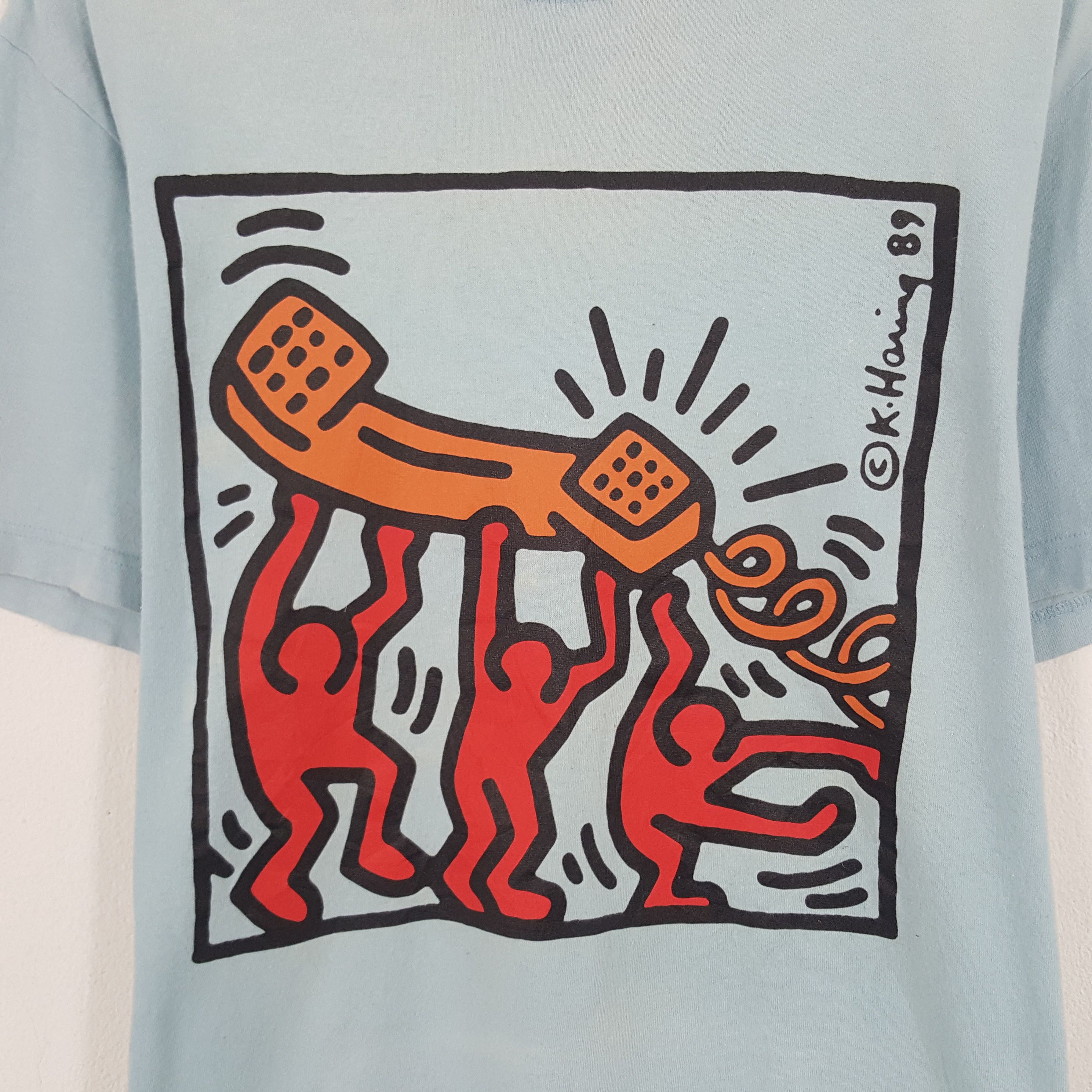Japanese Brand × Keith Haring × Vintage Vintage Keith Haring Calling Tshirt Size US L / EU 52-54 / 3 - 2 Thumbnail