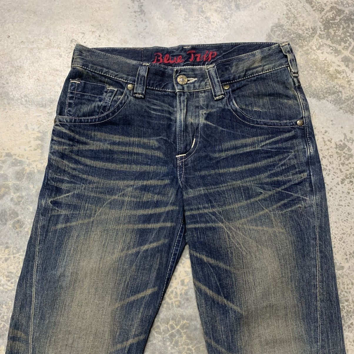 Edwin × If Six Was Nine × Japanese Brand Vintage Edwin Blue Trip Clawmark Twisted Leg Jean Size US 33 - 4 Thumbnail