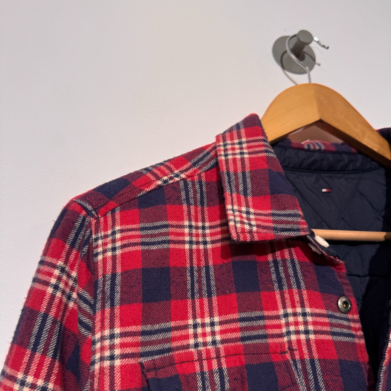 Tommy Hilfiger × Vintage Tommy Hilfiger Red Blue Polyester Cotton Jacket Size XS 90s Size US XS / EU 42 / 0 - 6 Thumbnail