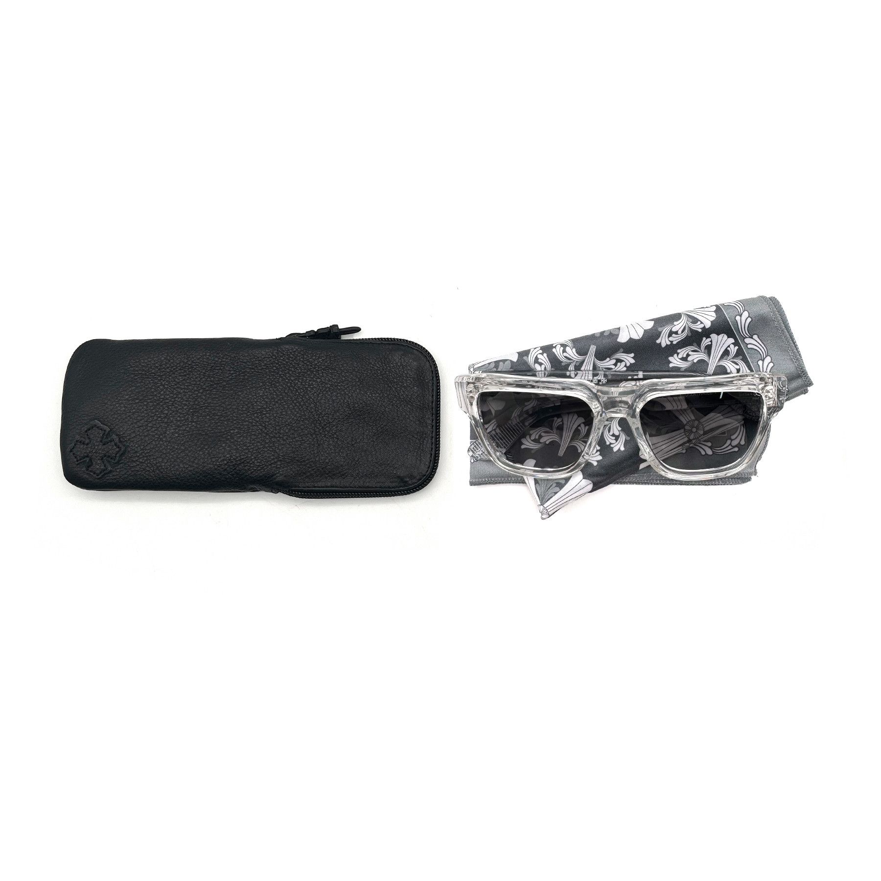 Chrome Hearts Chrome Hearts MIDIXATHRILL I CRYS Silver Sunglasses Size ONE SIZE - 4 Thumbnail