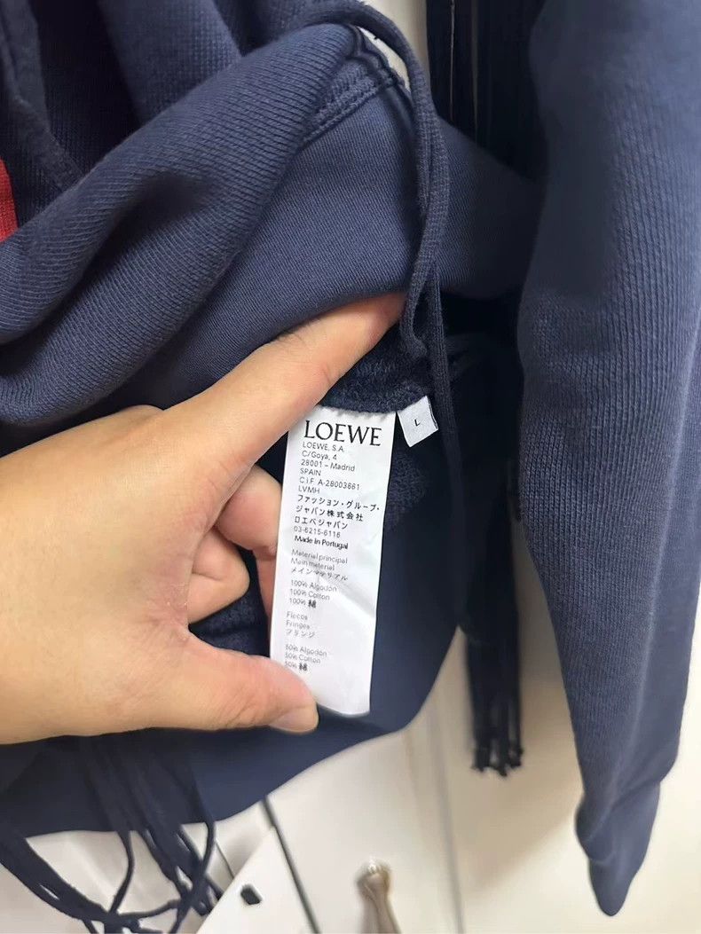 Loewe LOEWE Big Logo waterfall hoodie Size L / US 10 / IT 46 - 5 Thumbnail
