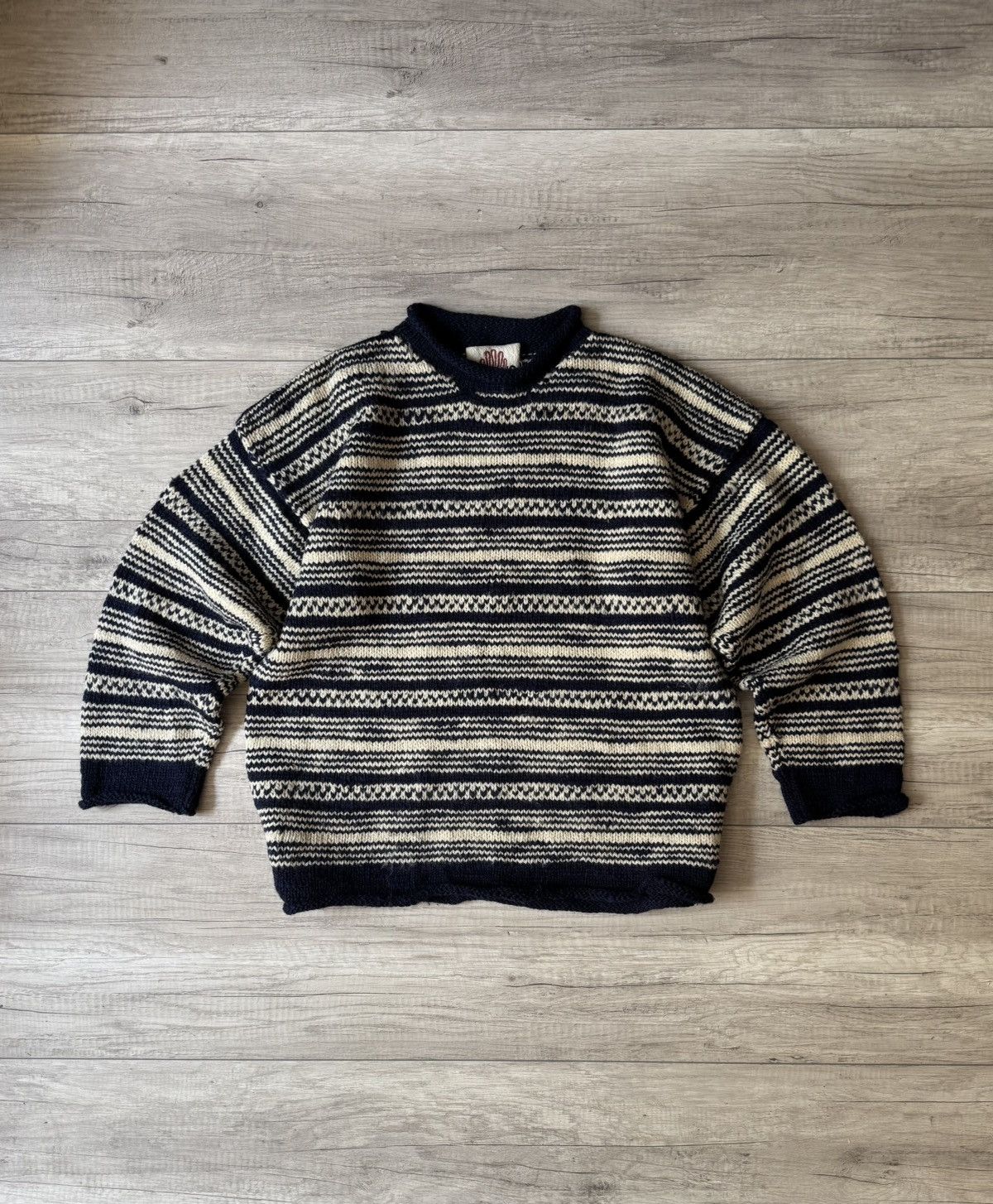 Vintage Vintage Amano Hand Made Rare Knit Sweater Size US L / EU 52-54 / 3 - 1 Thumbnail