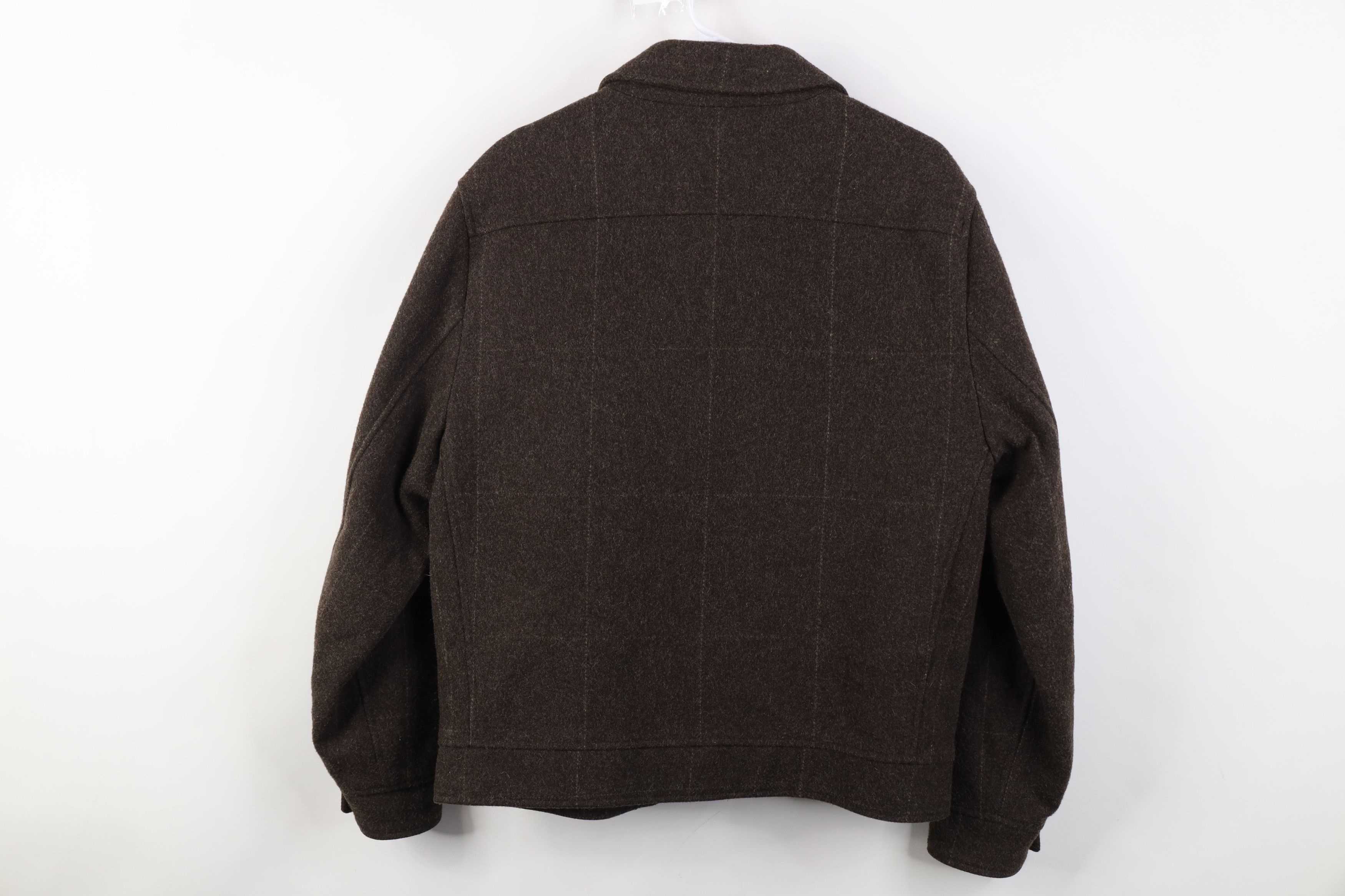 Vintage Y2K Gap Quilted Full Zip Bomber Jacket Brown Plaid