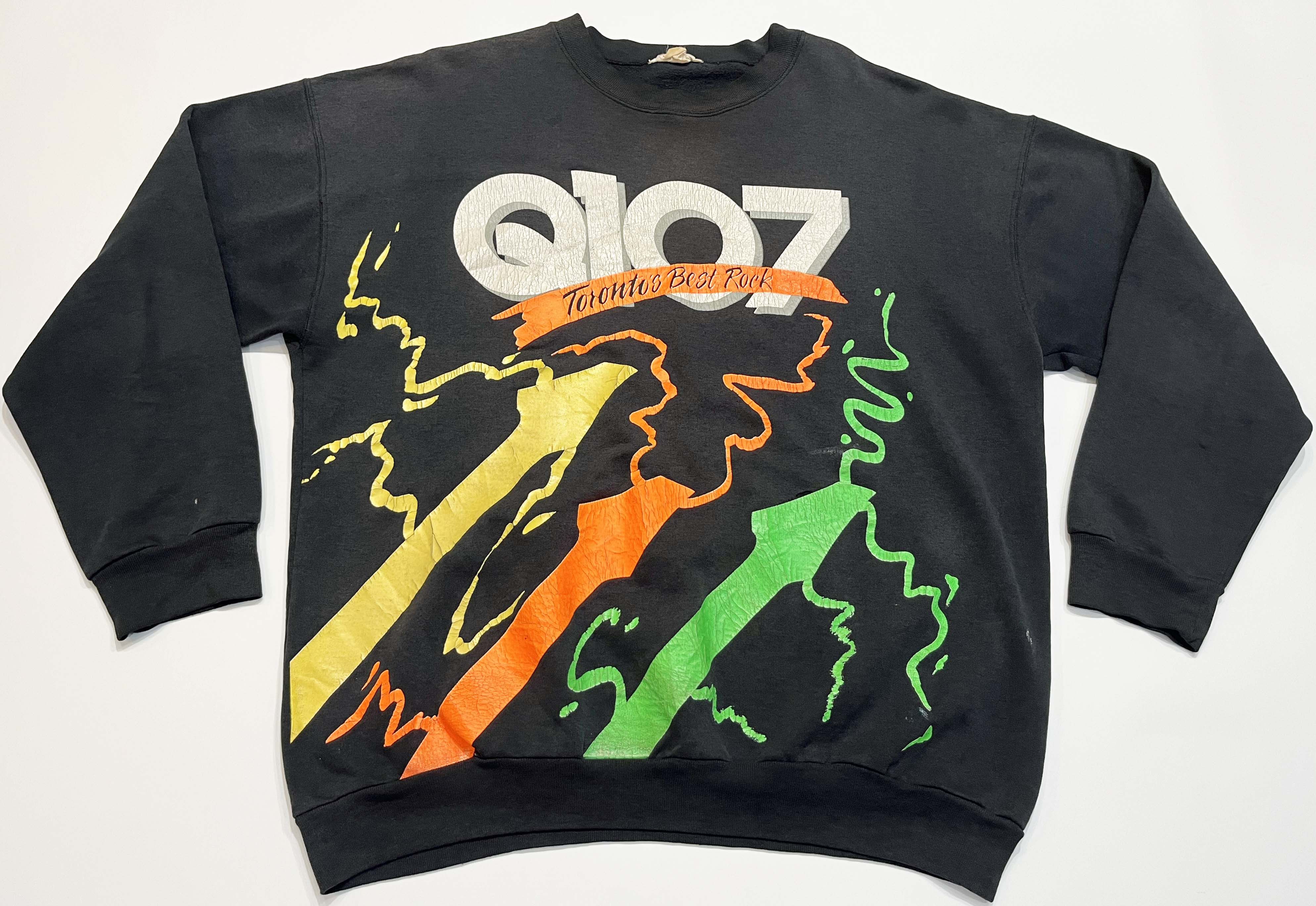 Vintage Vintage Q107 Toronto's Best Rock Radio Crewneck Sweatshirt Size US L / EU 52-54 / 3 - 1 Thumbnail