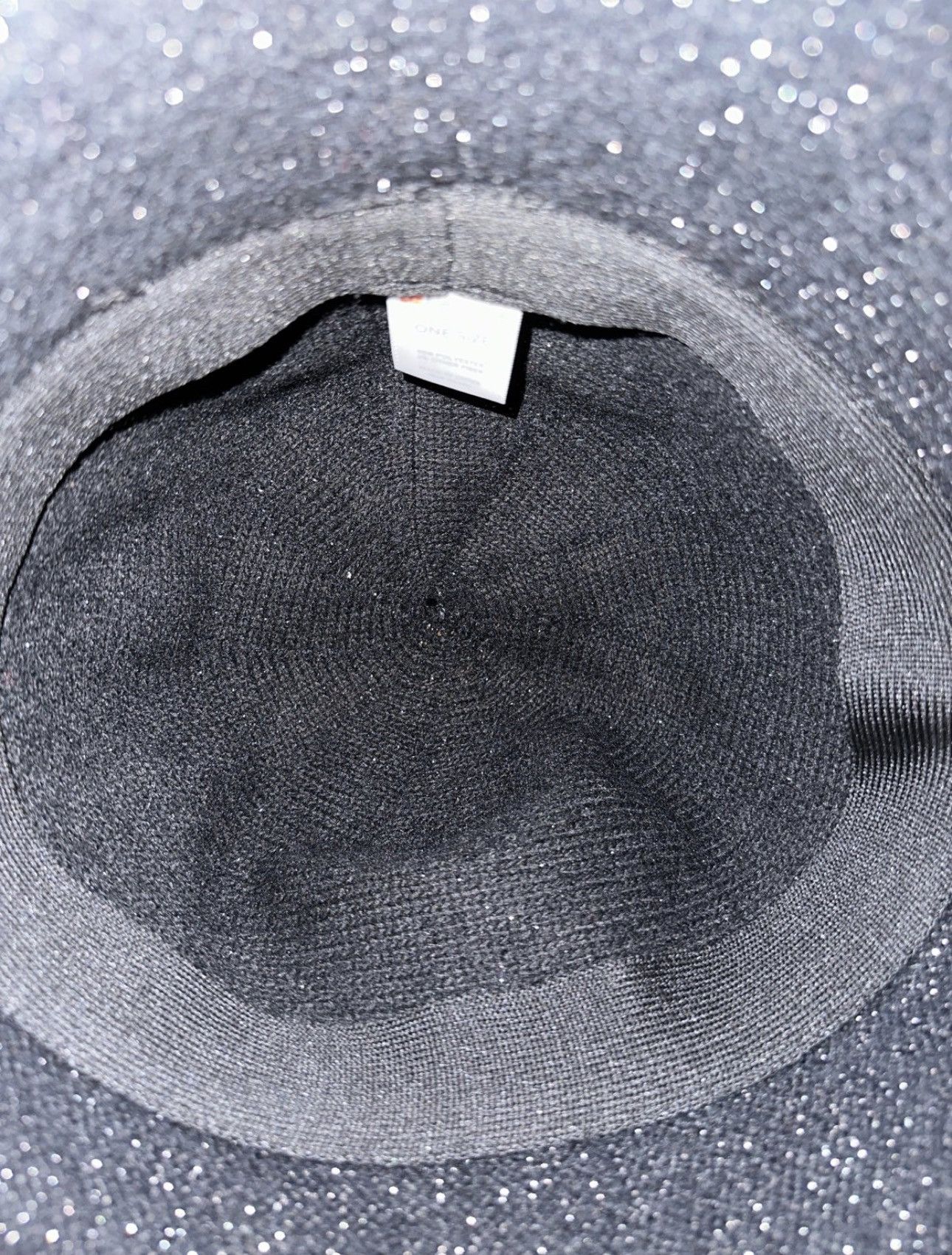 Liz Claiborne JCP Liz Claiborne Silver Black Lurex Bucket Hat Size ONE SIZE - 3 Thumbnail