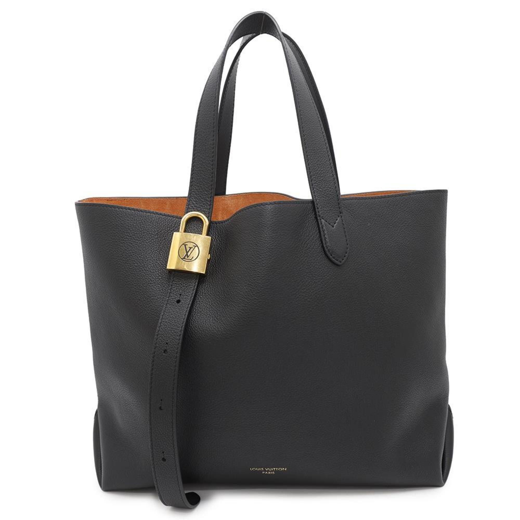 Louis Vuitton Tote Bag Lowkey Cabas Mm Grained Calf Leather M25341 Louis Vuitton Black, Women's