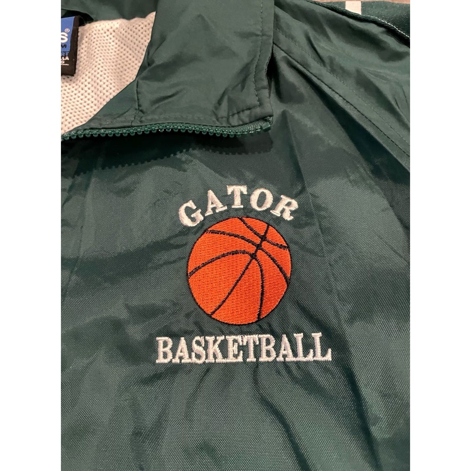 Adidas VINTAGE Adidas Tracksuit XL Jacket & Pants Windbreaker Green Gator Basketball 90s Streetwear Y2K Mens Size 46R - 4 Thumbnail