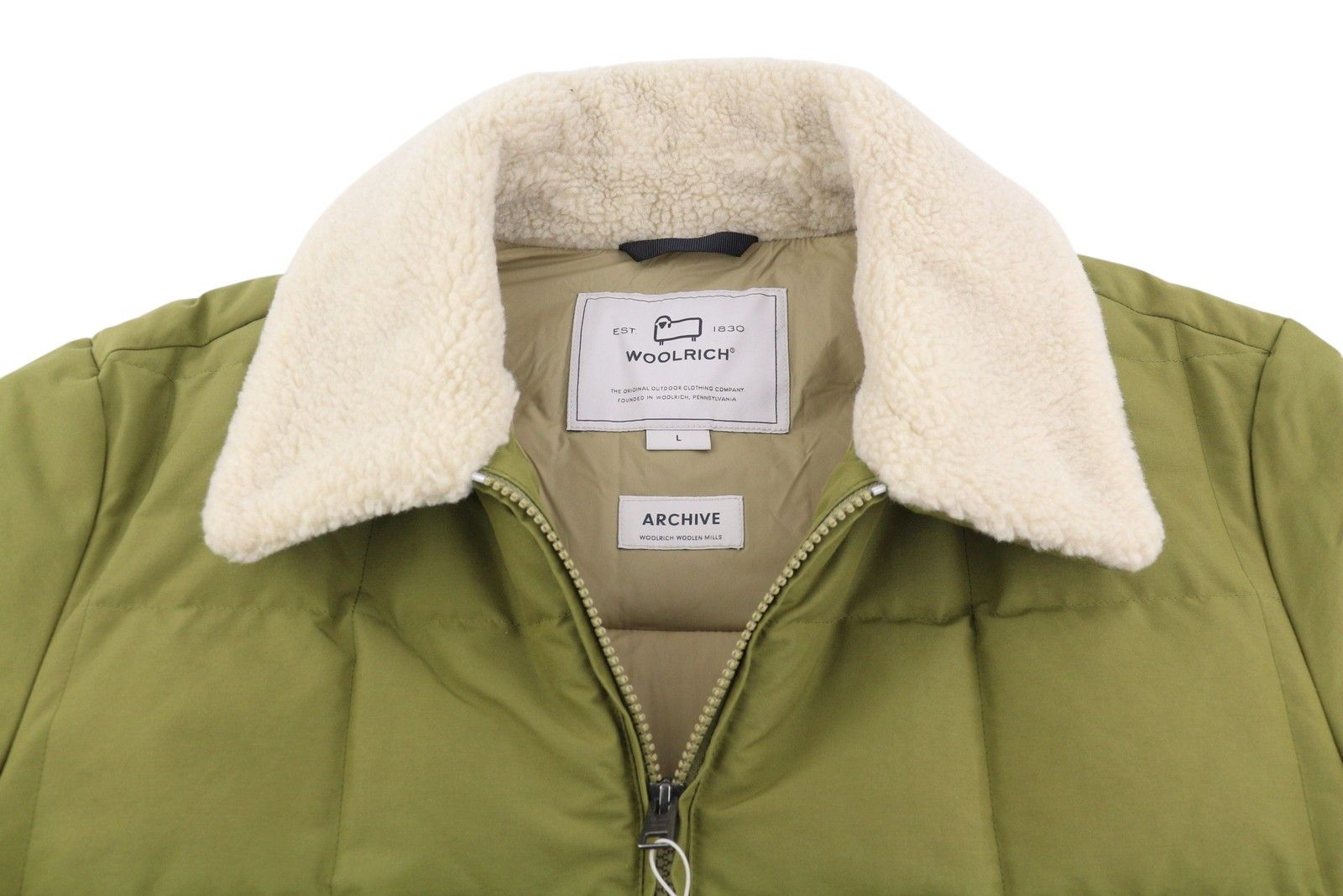 Woolrich Woolen Mills Duster L Green Down Sherpa Quilted 86895 Size US L / EU 52-54 / 3 - 6 Thumbnail
