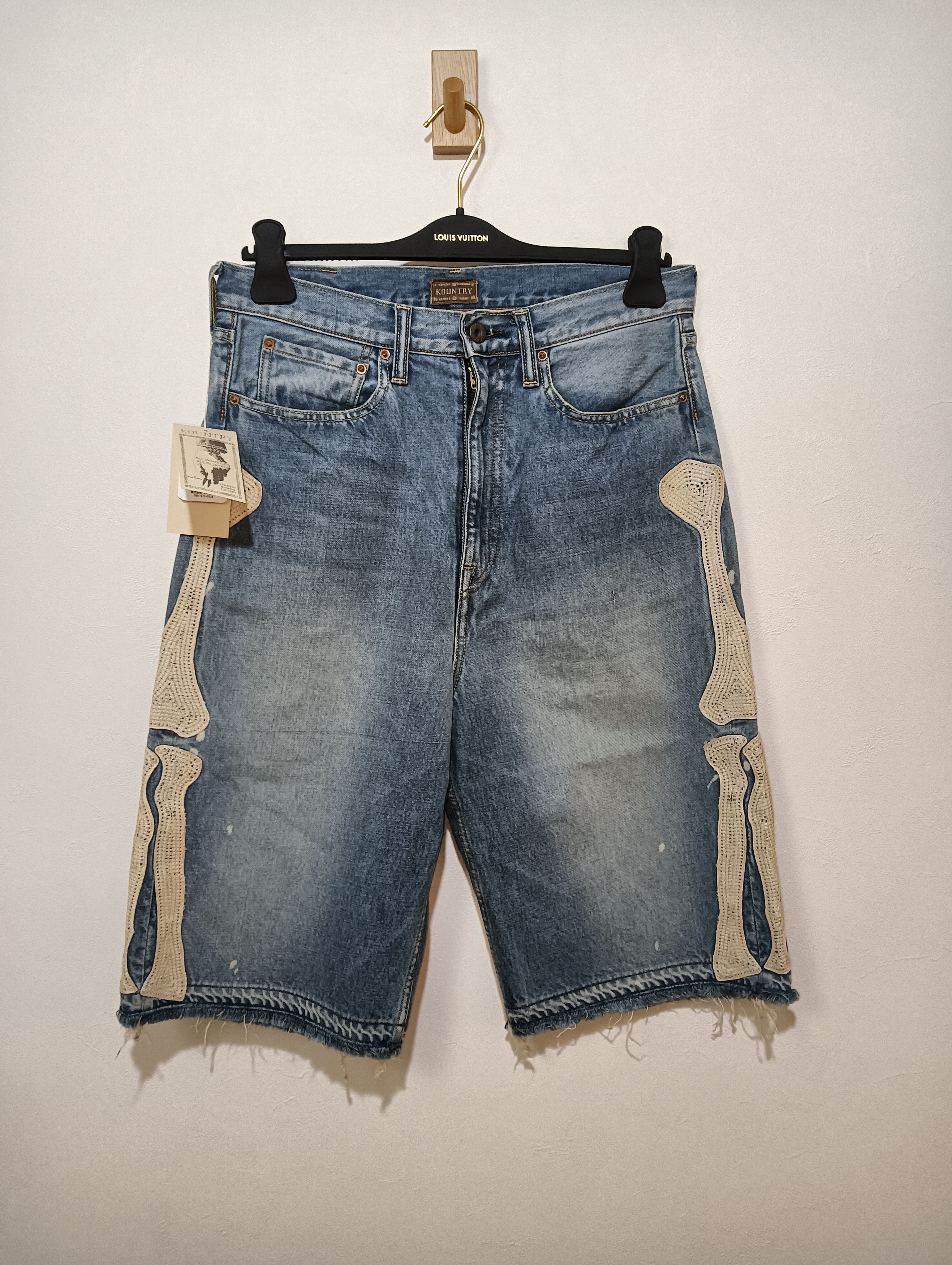 Kapital Kapital 14oz Bone Denim Shorts | Grailed