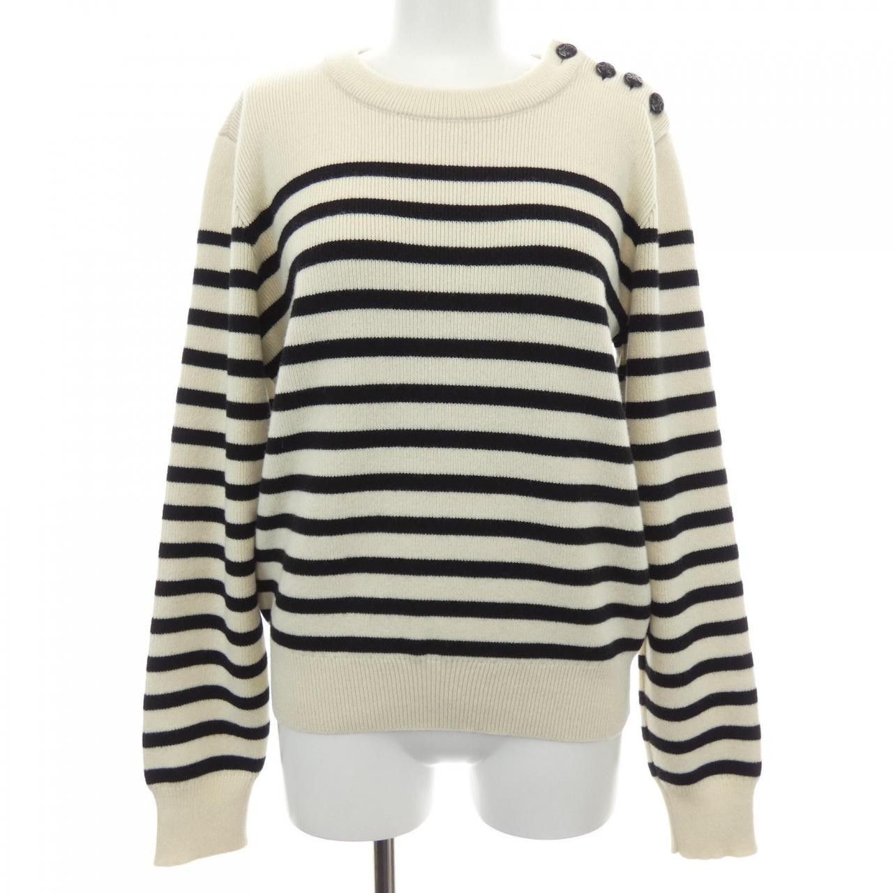 Celine Celine CELINE Cashmere Knitwear Textile Tops 2AD18592S DUTY FREE for USA Size ONE SIZE - 1 Thumbnail