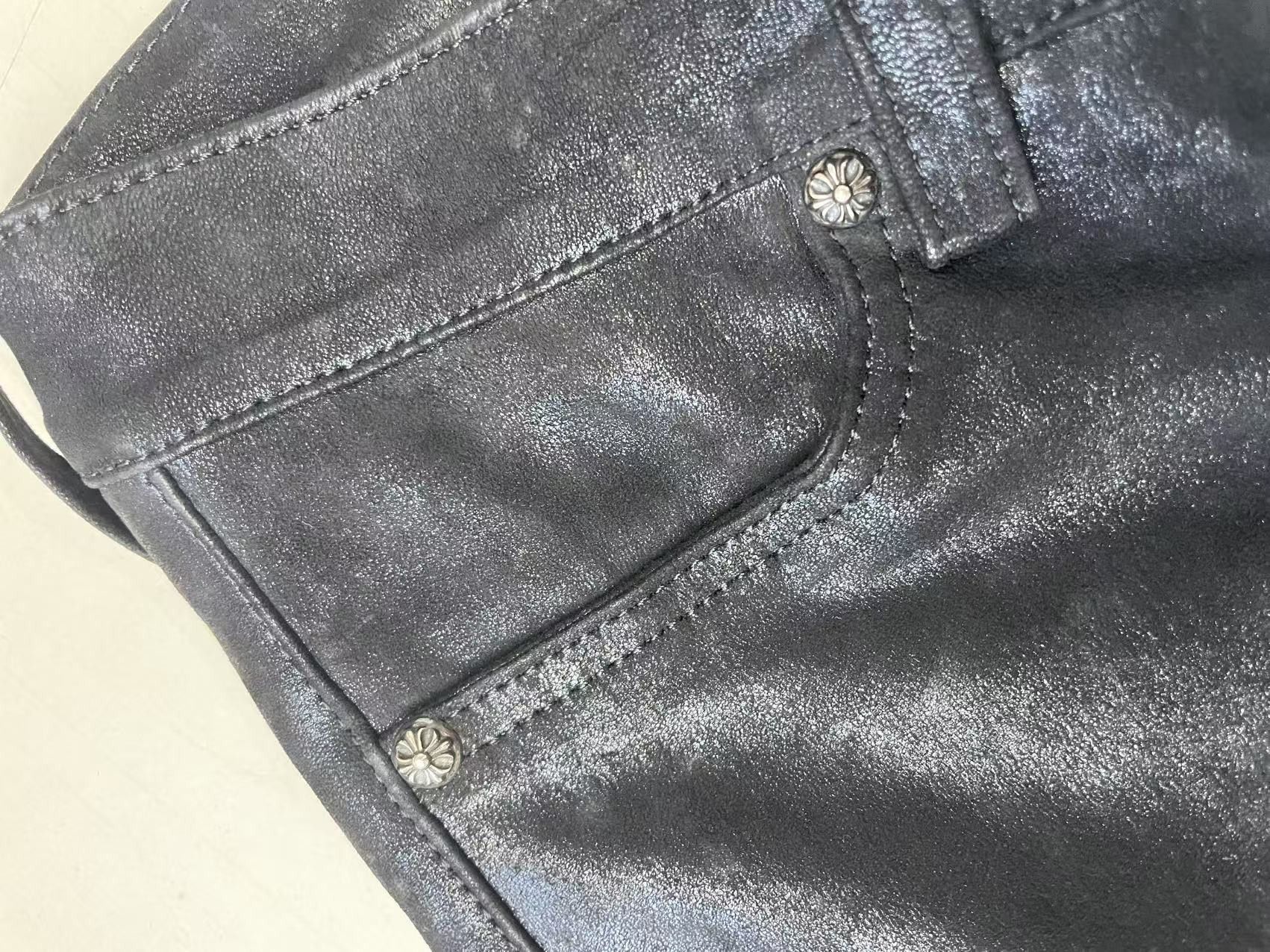 Chrome Hearts Chrome Hearts Black Bikers PU Pants Size 25" / US 0 / IT 36 - 4 Thumbnail