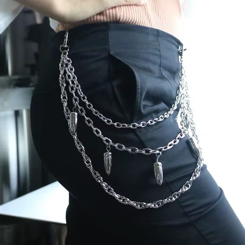 Jewelry Gothic Punk Chain Pants Jeans Size ONE SIZE - 4 Thumbnail