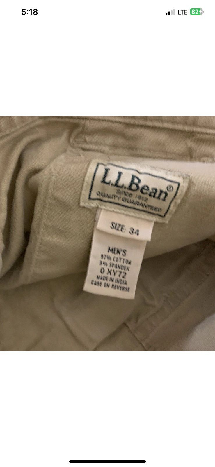L.L. Bean L.l bean mens sz 34 cargo shorts khaki tan gorpcore Size US 34 / EU 50 - 2 Thumbnail
