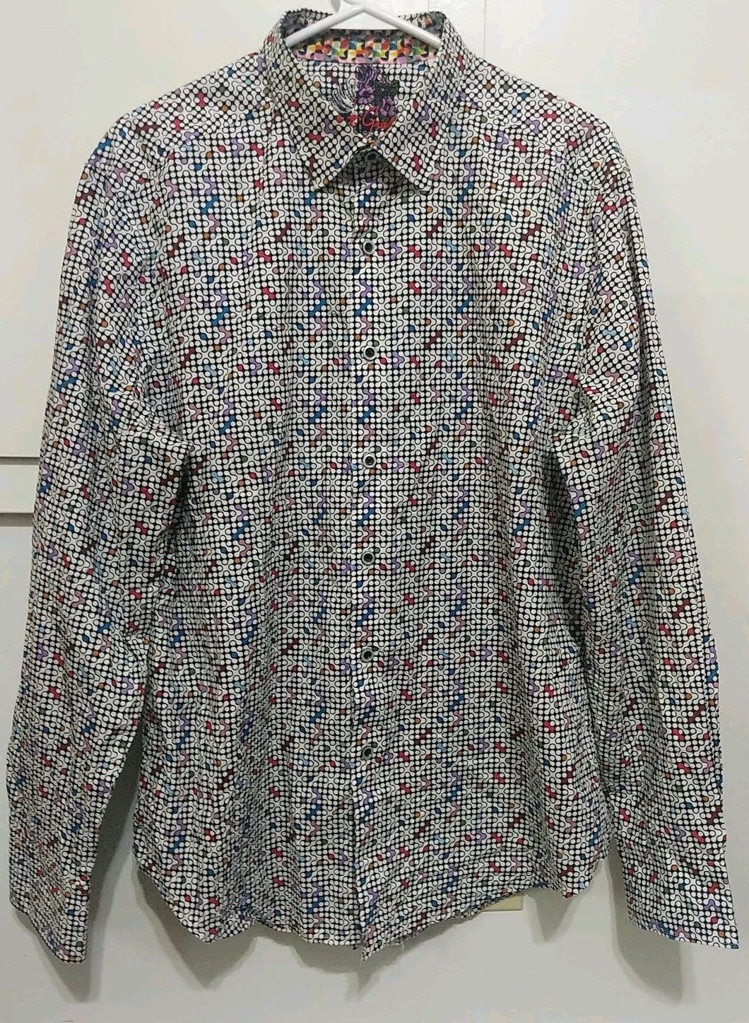 Robert Graham Robert Graham Anemone Geometric Classic Button Cotton Shirt Size US L / EU 52-54 / 3 - 2 Thumbnail