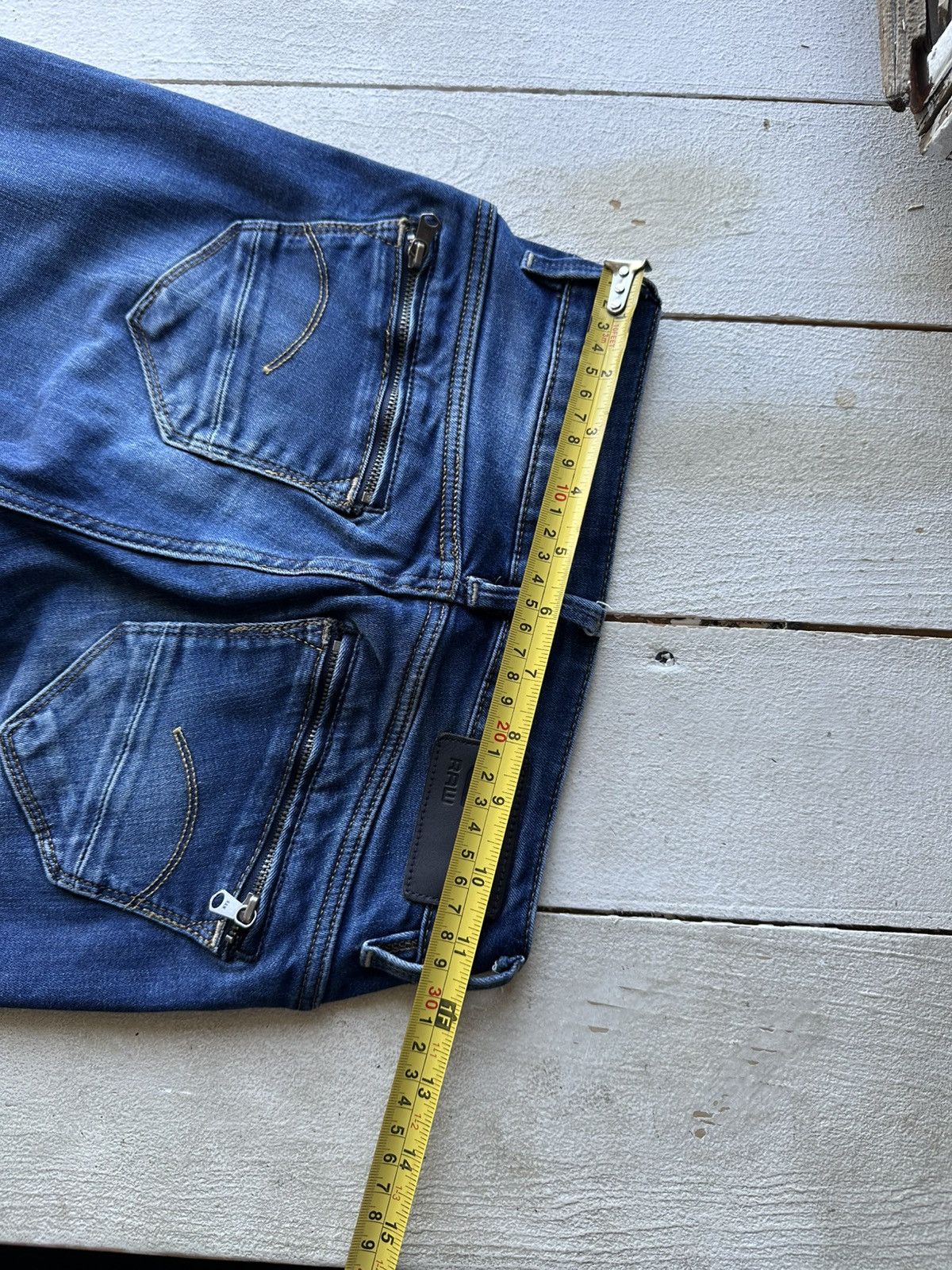 G-Star VNTG🚨G STAR RAW Jeans AVANT GARDE Washed Denim y2k Size 23" - 9 Thumbnail