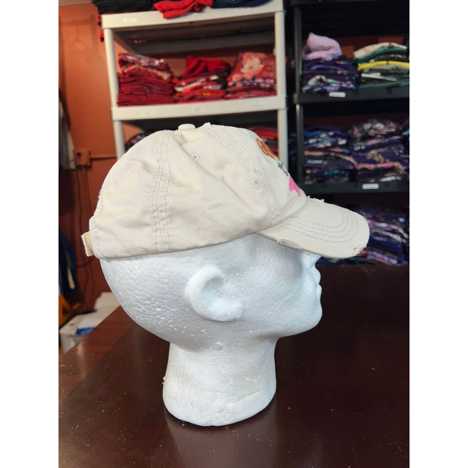 Vintage Mama Bear Hat Kbethos Vintage White Cream Cap Headwear OS Size ONE SIZE - 5 Thumbnail