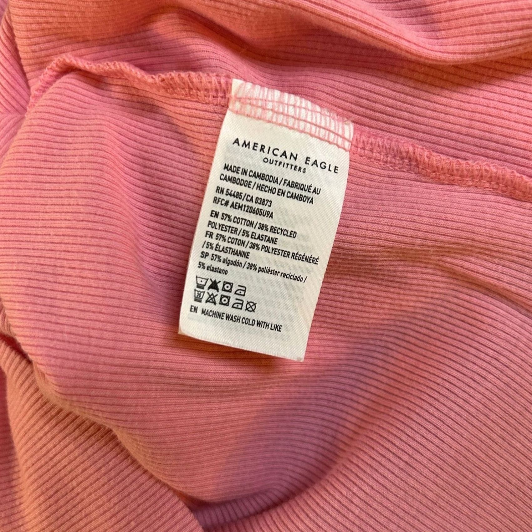 Vintage VINTAGE: not applicable, so omit. American Eagle Tank Women's Large Pink Ribbed Sleeveless Round Neck Casual Basic Tank Top Size L / US 10 / IT 46 - 5 Thumbnail