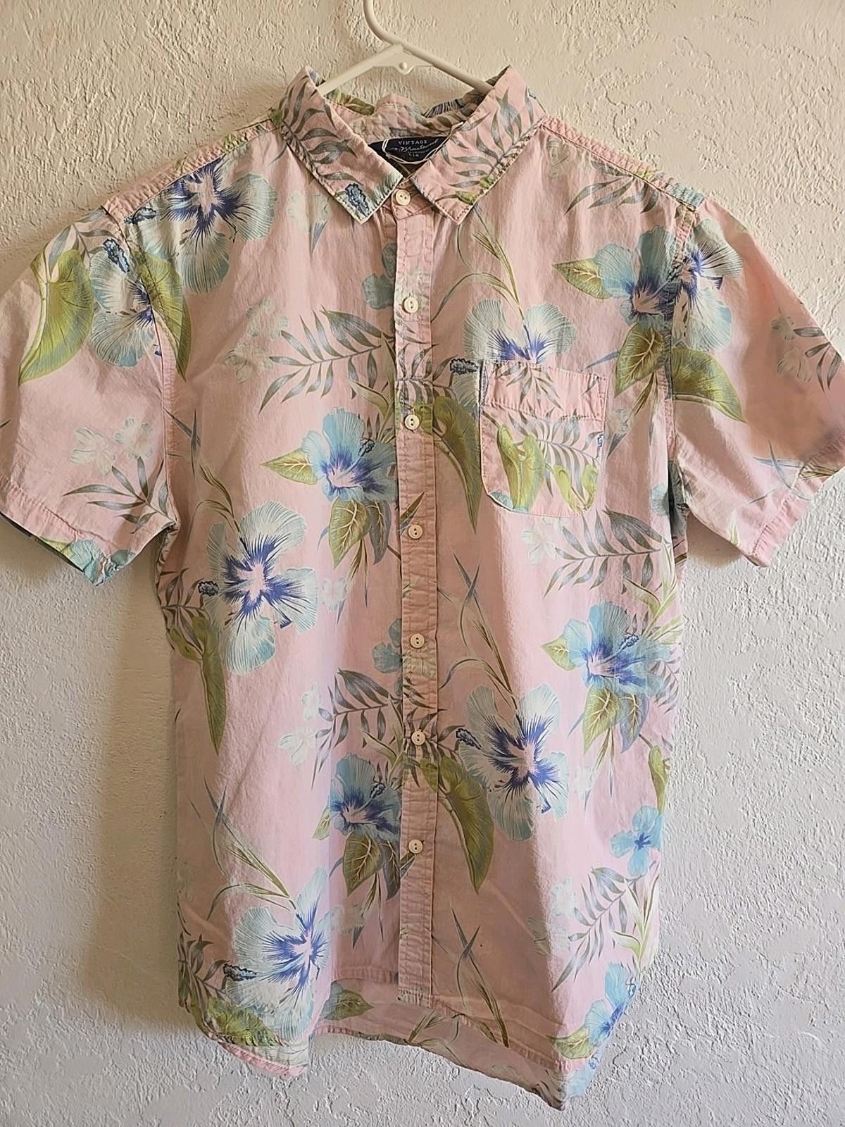 Other Vtg Mens L Cotton On Pink Floral Short Sleeve Hawaiian Shirt Size US L / EU 52-54 / 3 - 1 Thumbnail