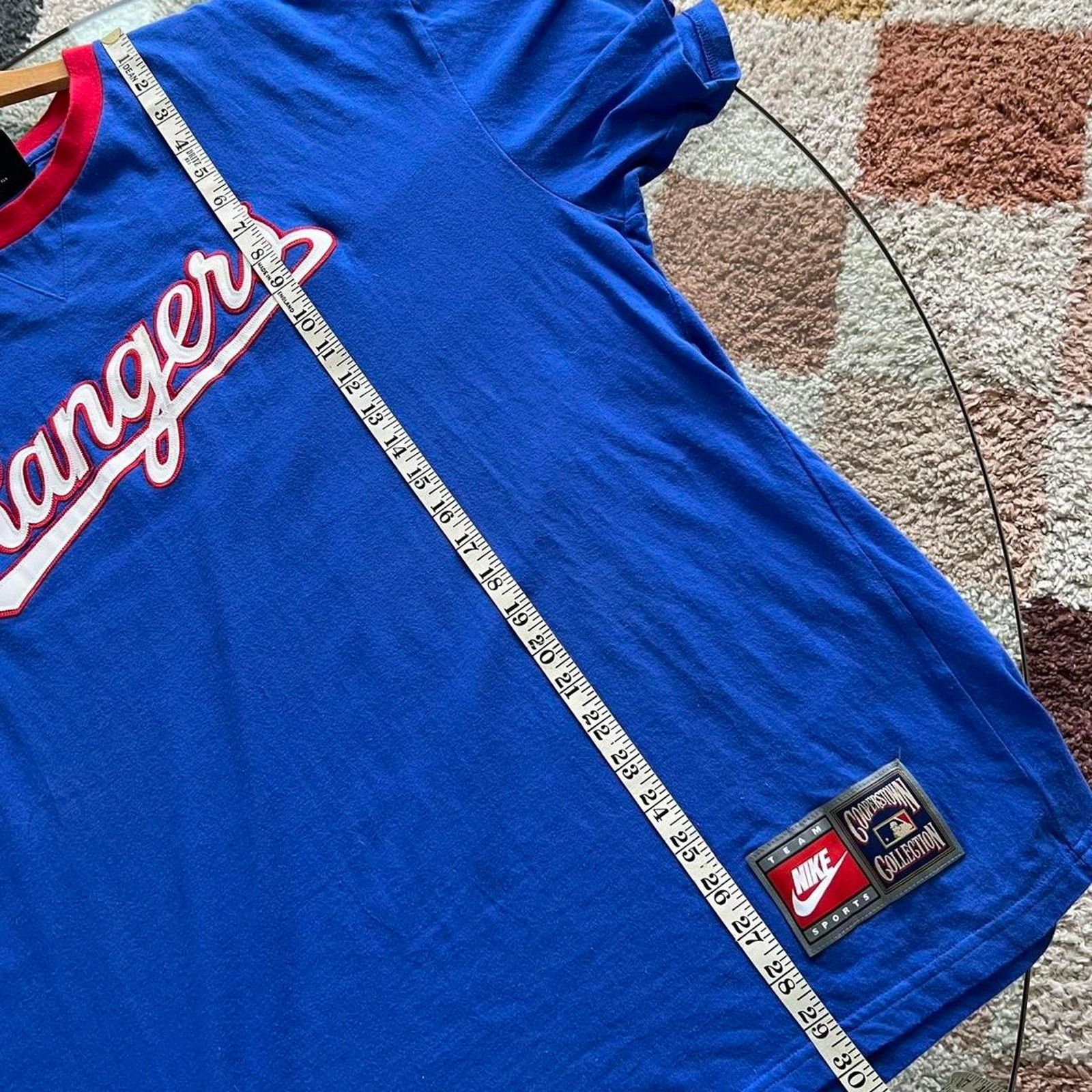 Nike Y2K Nike Texas Rangers Ringer Tee | Embroidered | Size XL Size US XL / EU 56 / 4 - 10 Thumbnail