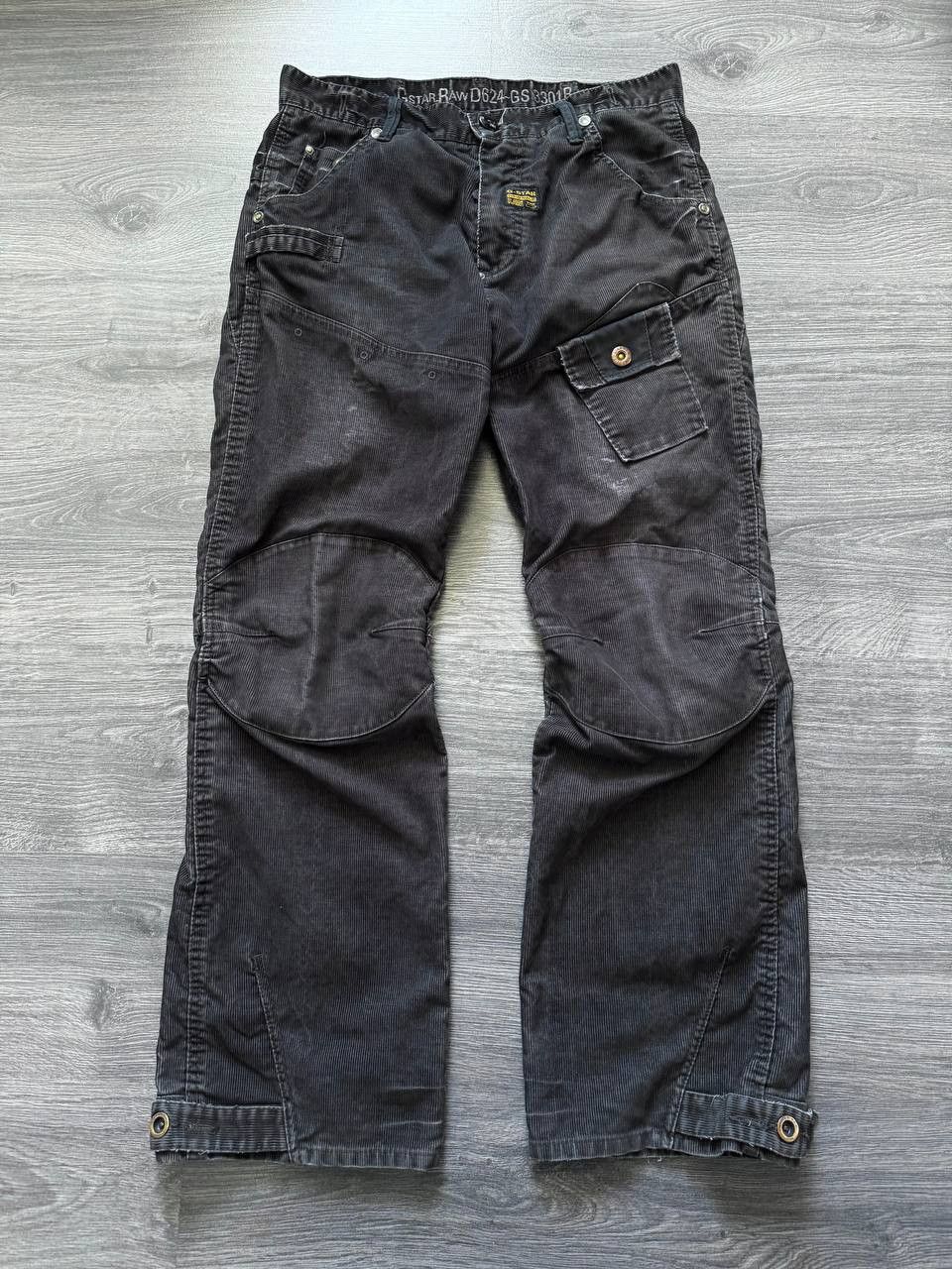 Y2K G Star RAW 3301R Raff Elwood Corduroy Bondage Pants