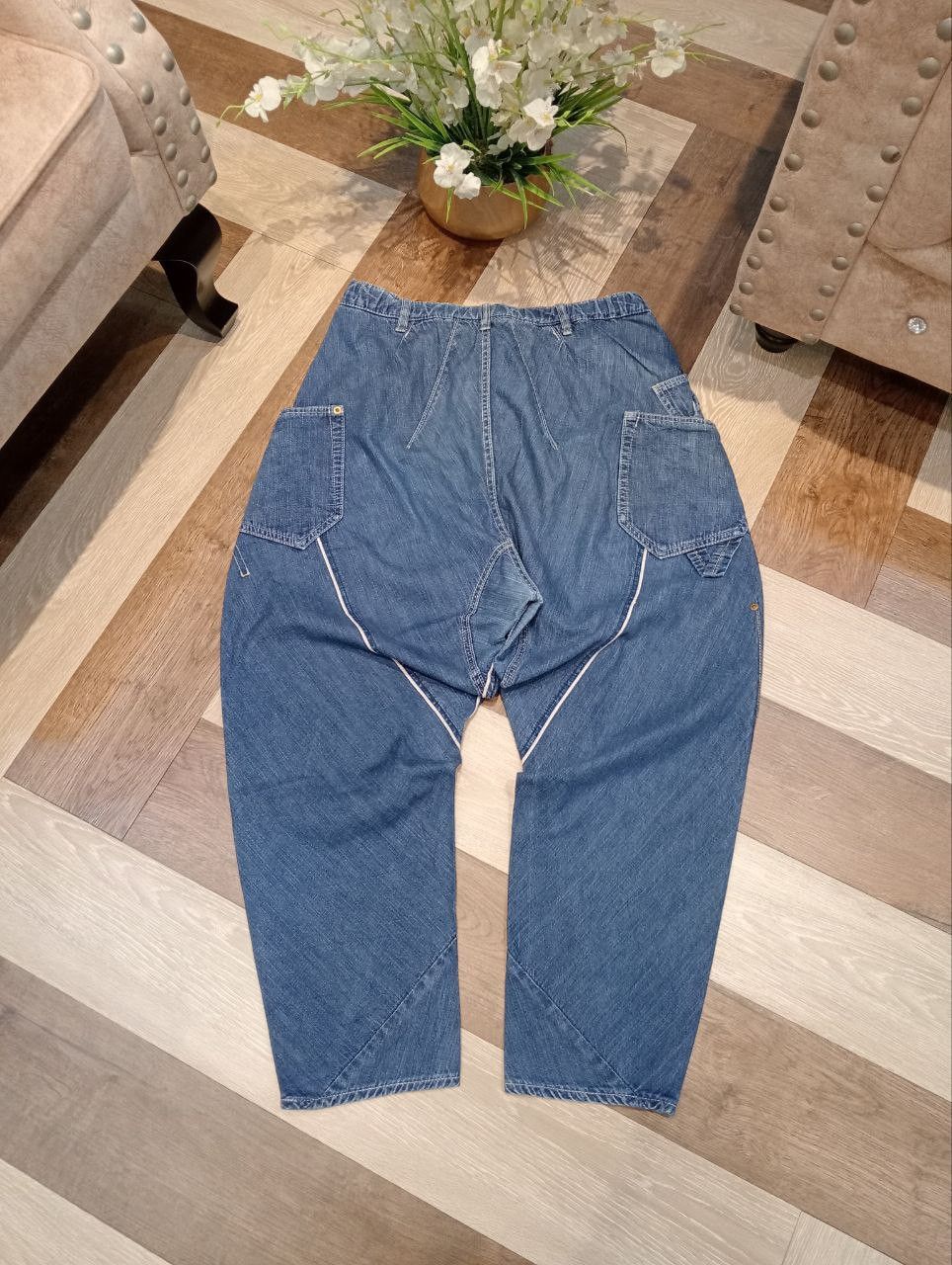 Issey Miyake MERCIBEAUCOUP ISSEY MIYAKE BLUE DENIM BAGGY PANTS Size US 32 / EU 48 - 13 Thumbnail