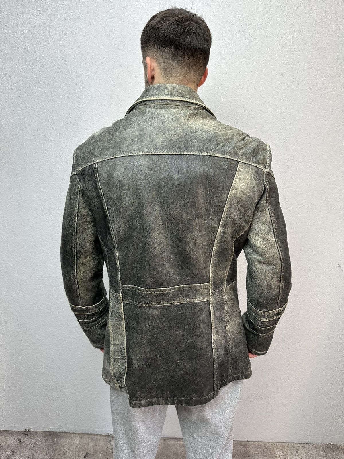 If Six Was Nine Vintage Y2K Leather Jacket Double Breasted Like YSL Archival Size US M / EU 48-50 / 2 - 5 Thumbnail