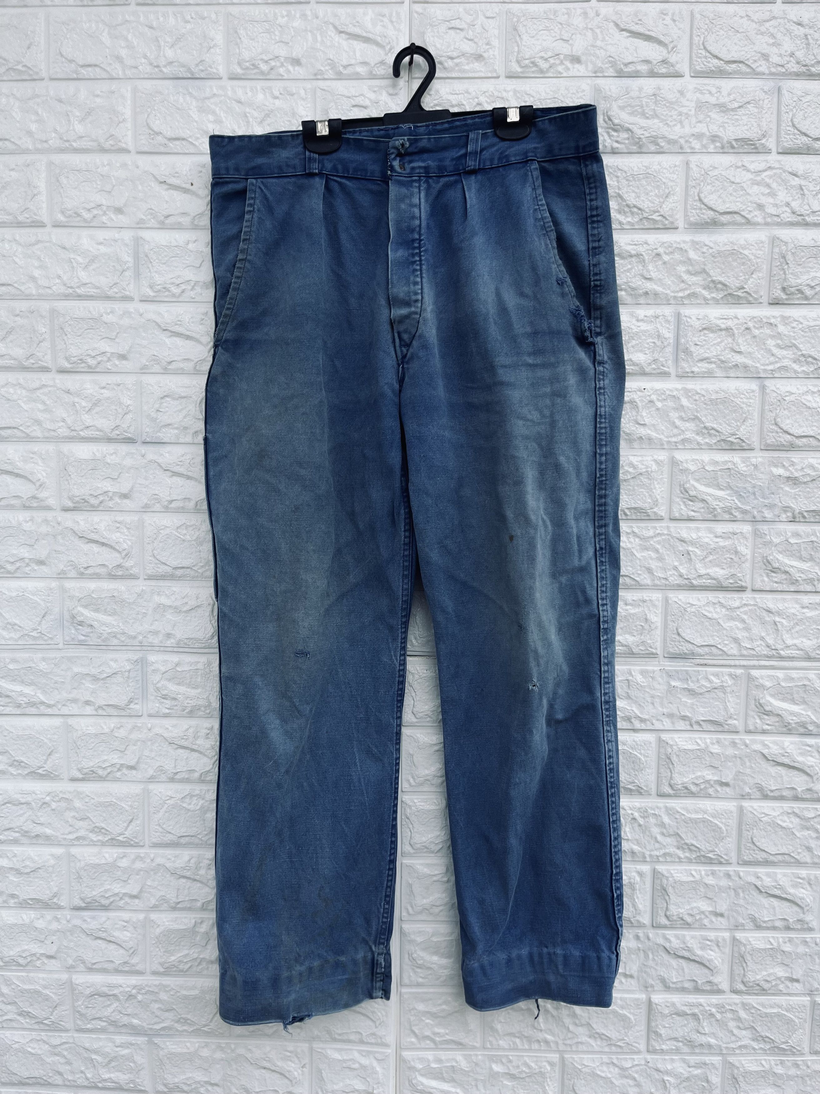 Vintage Vintage 40s 50s Navy Military Streetwear Fashion Style Size US 32 / EU 48 - 1 Thumbnail
