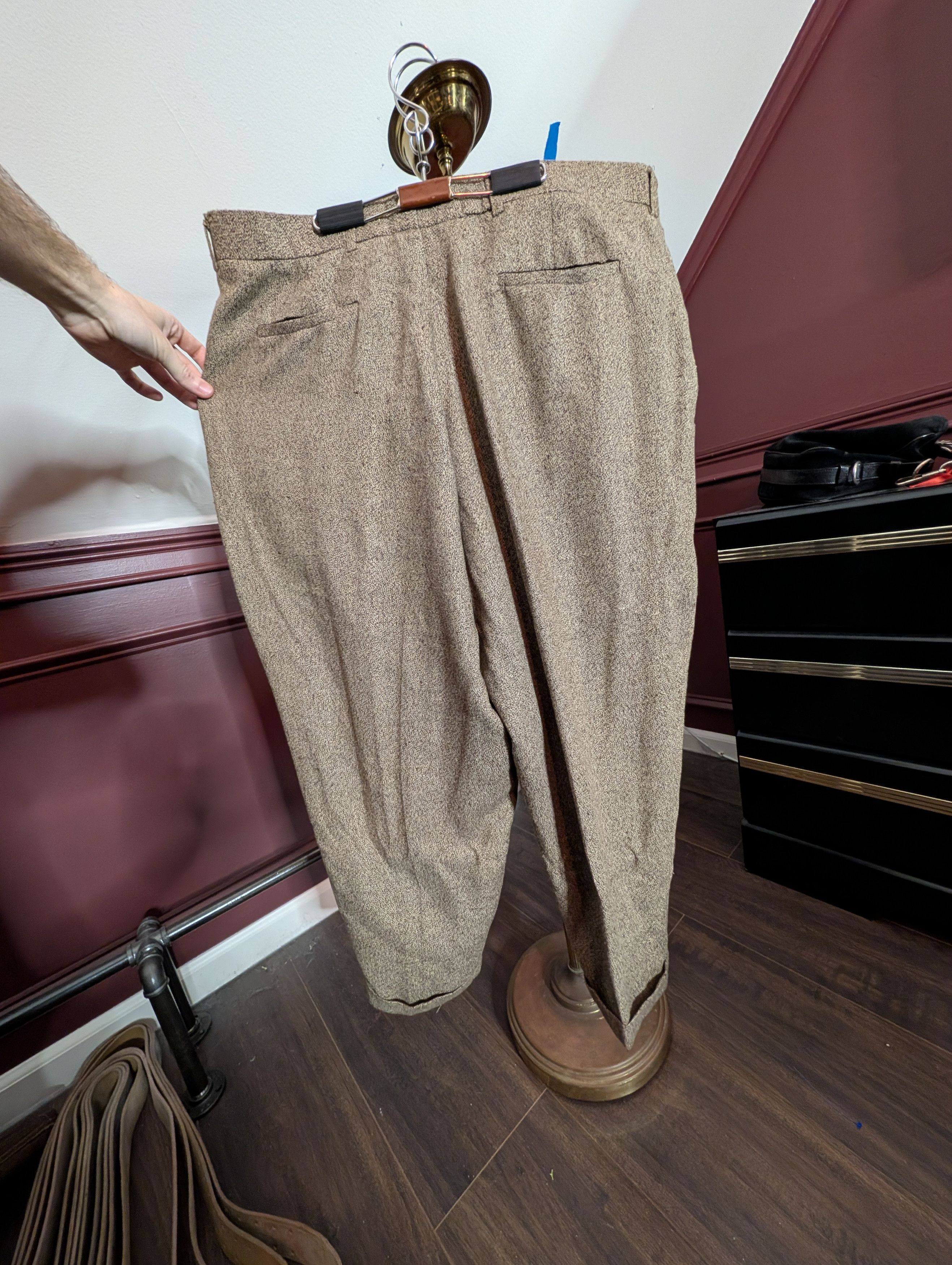 Topo Designs TOPIO PER UOMO vtg SILK Knit Beige Wide Leg MiUSA Pants Size US 38 / EU 54 - 6 Thumbnail