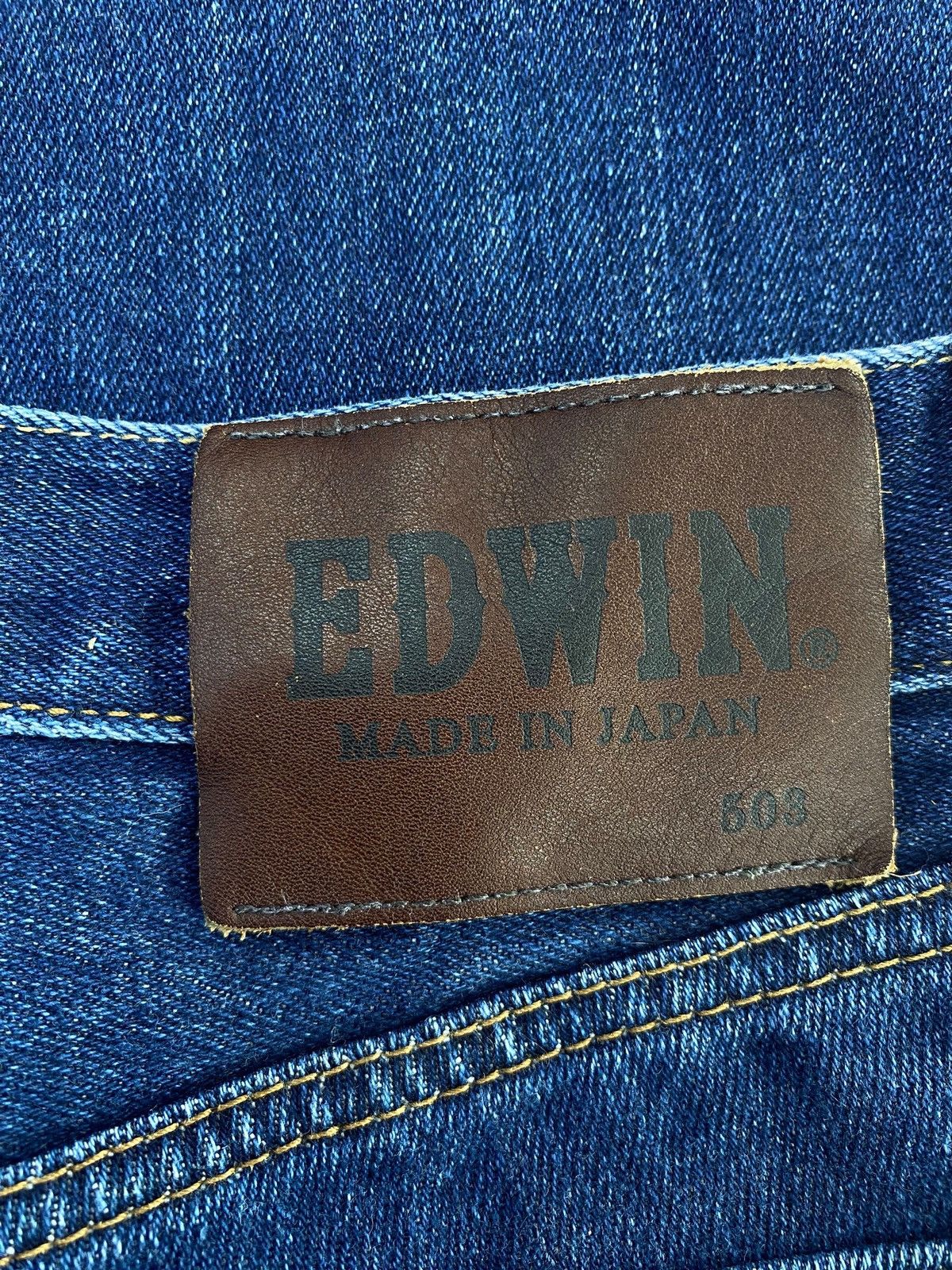 Edwin Vintage Edwin 503 Dark Blue Wash Style Straight Cut Jeans Size US 28 / EU 44 - 10 Thumbnail