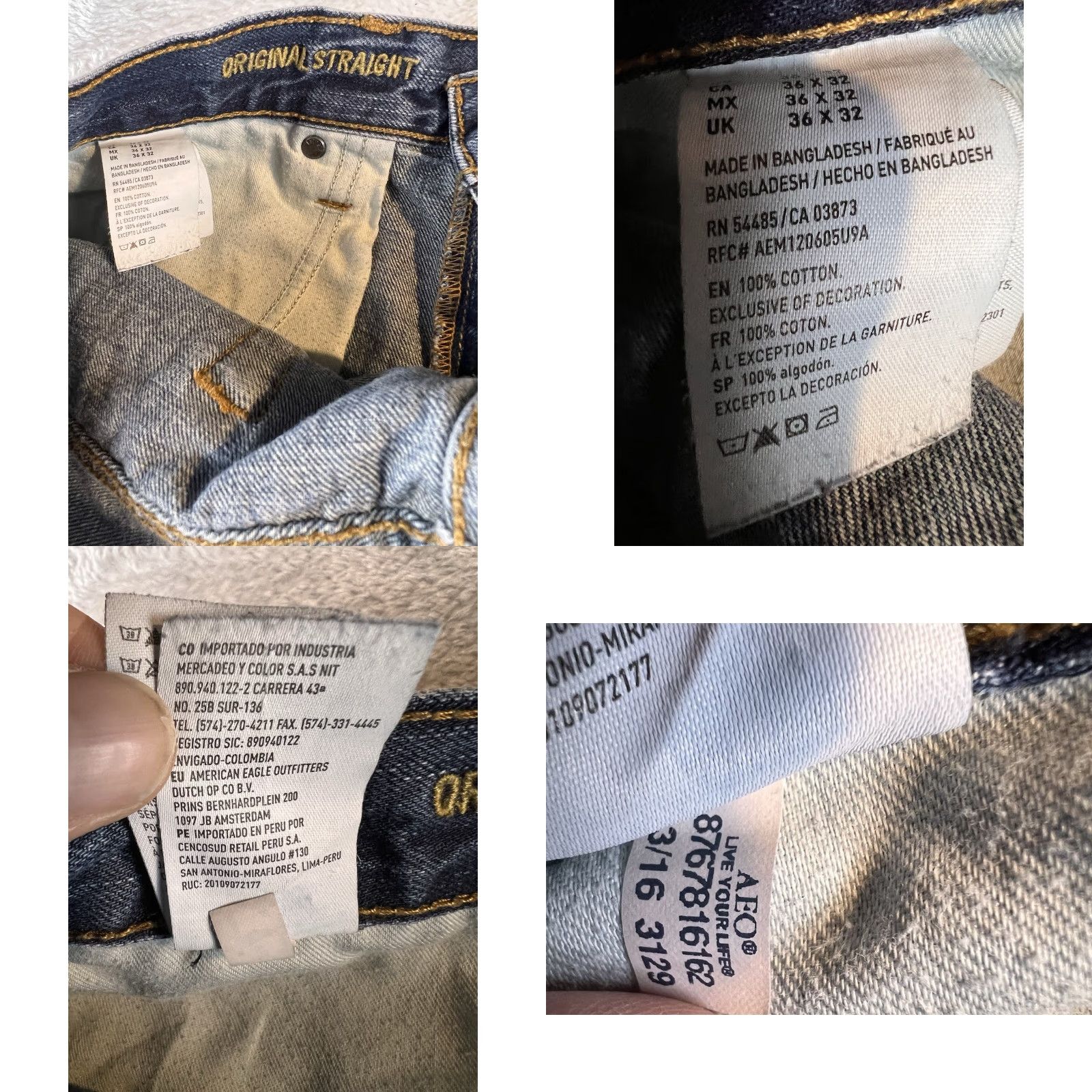 American Eagle Outfitters American Eagle Outfitters Jeans Mens 36x32 36x29 Blue Denim Straight Preppy Cowboy 5-Pocket Mens Regular Jeans Blue Denim Vintage No Size US 36 / EU 52 - 8 Thumbnail