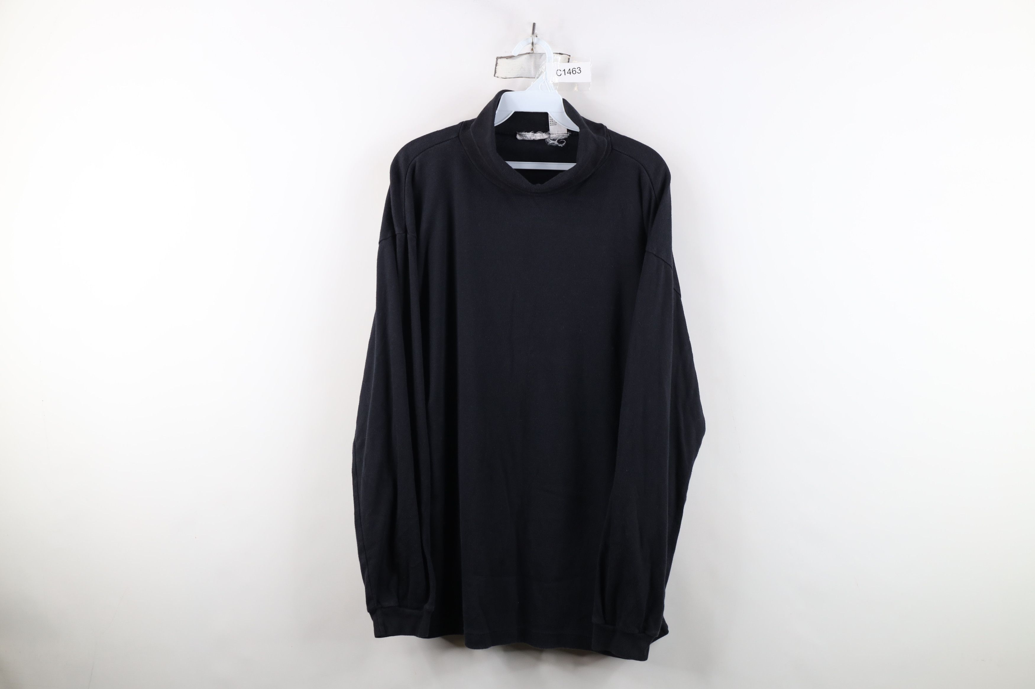 Vintage Vintage 90s Streetwear Blank Long Sleeve Turtleneck T-Shirt Size US L / EU 52-54 / 3 - 1 Thumbnail