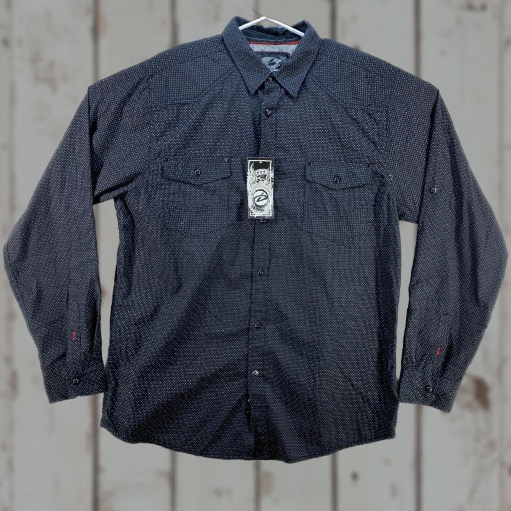 Vintage Drill Clothing Mens XL Button-Up Shirt Black Long Sleeve NWT Internet Price 8 Size US XL / EU 56 / 4 - 1 Thumbnail