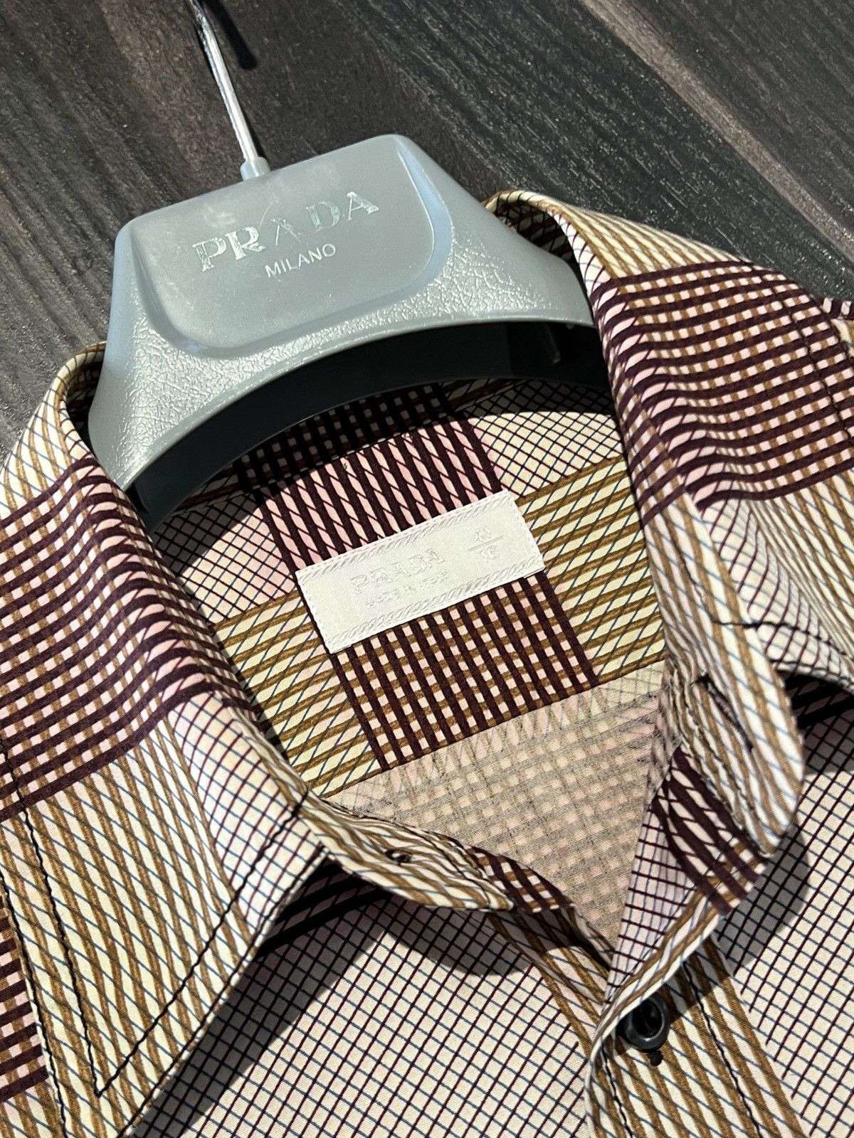 Prada PRADA SS08 check-motif shirt Size US L / EU 52-54 / 3 - 4 Thumbnail
