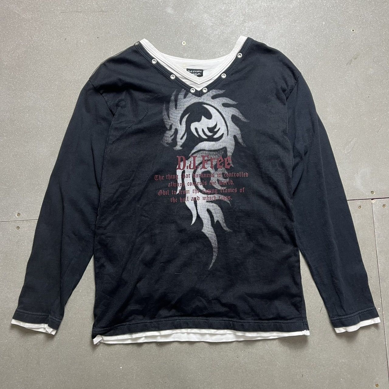 If Six Was Nine × Japanese Brand Vintage DJ Free Dragon Style Long Sleeve T-shirt Size US L / EU 52-54 / 3 - 1 Thumbnail