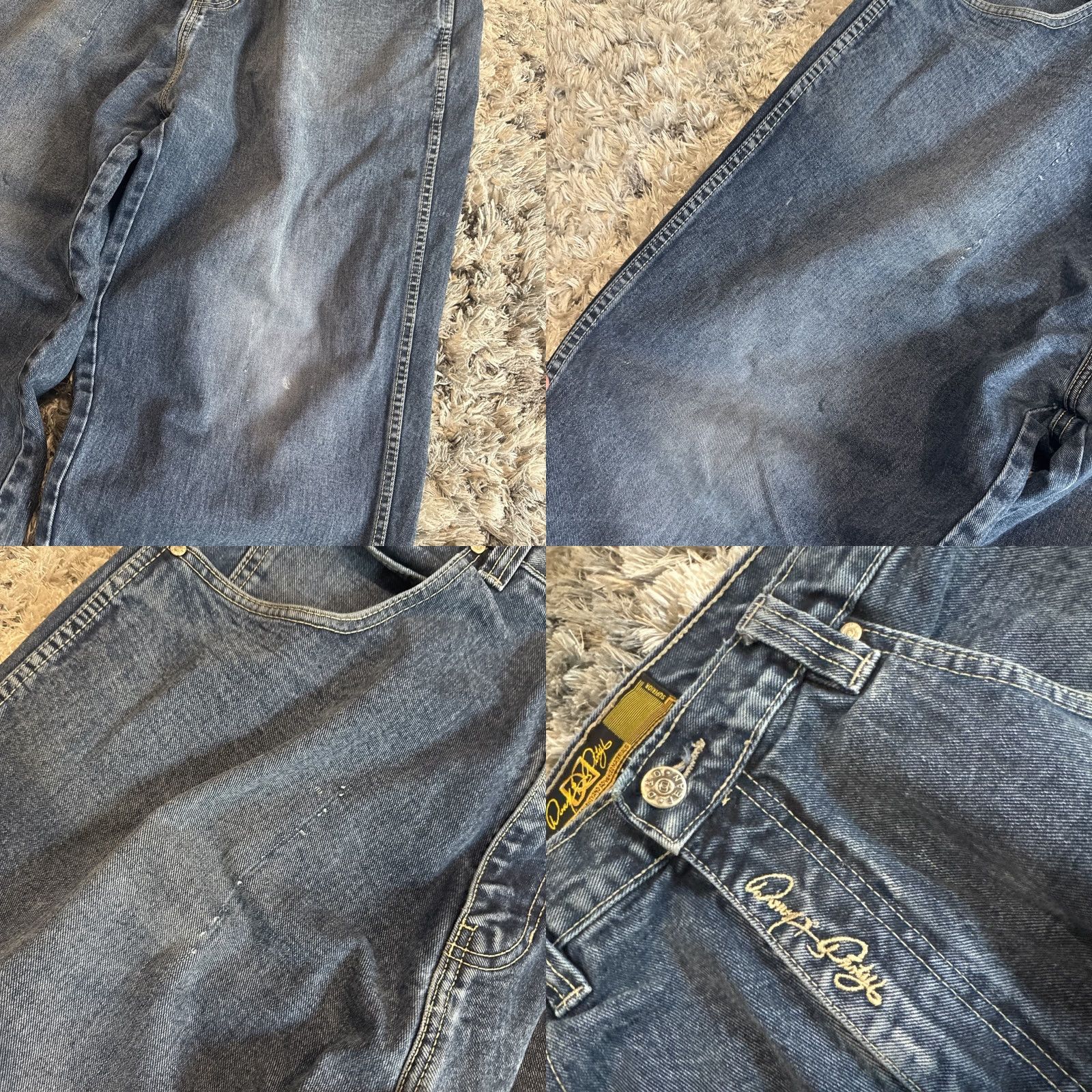 Denime Vintage Down & Dirty Jeans Men’s Size 40x32 Blue Denim Embroidered 90’s RARE HTF Size US 40 / EU 56 - 8 Thumbnail