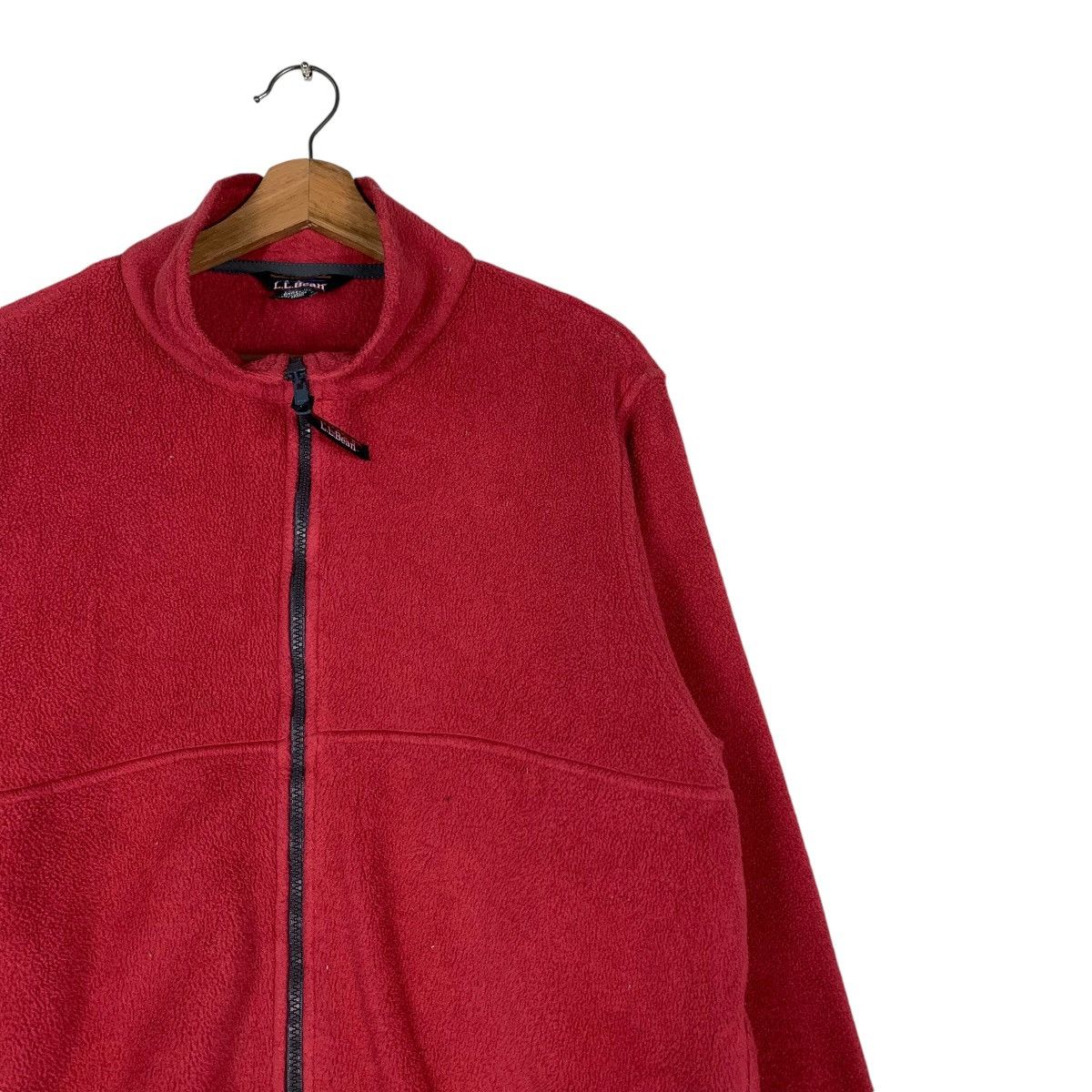 L.L. Bean 90’s L.L. BEAN Zipper Red Fleece Jacket #1358-C61 Size M / US 6-8 / IT 42-44 - 5 Thumbnail