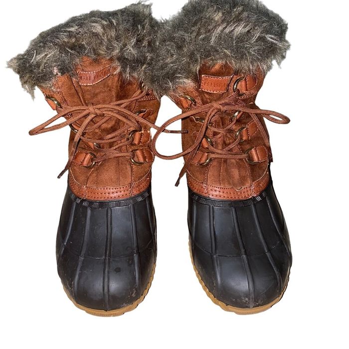 Tommy Hilfiger Tommy Hilfiger Faux Fur Lined Duck Boots Leather sole 10 ...