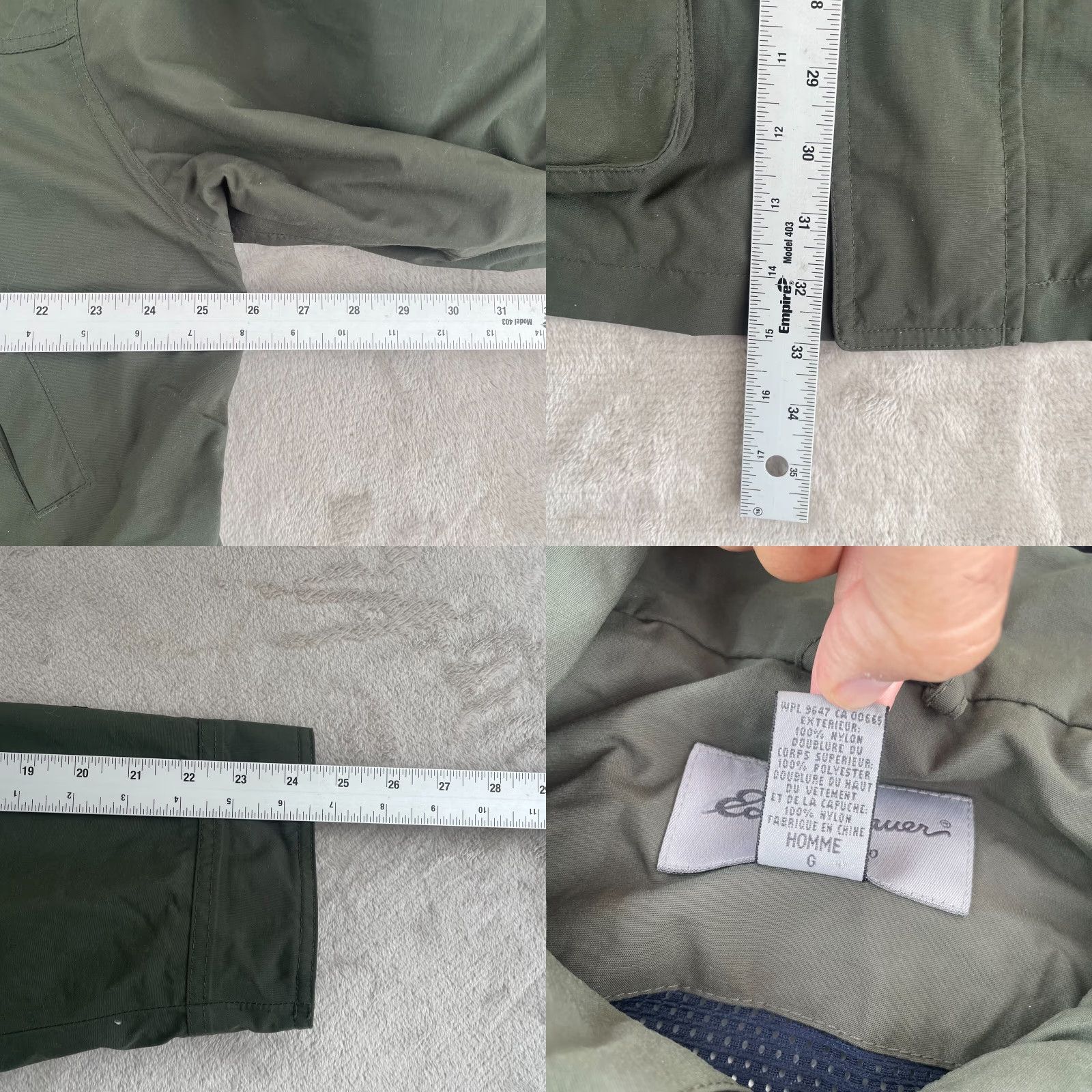 Eddie Bauer Eddie Bauer WeatherEdge Jacket Men Large Olive Green Removable Hood Full Zip Size US L / EU 52-54 / 3 - 8 Thumbnail