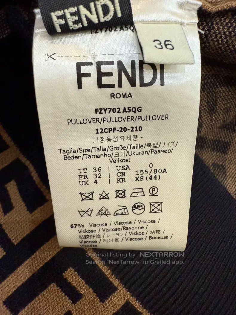 Fendi Fendi Short-sleeve knitted sweater Size XXS / US 00 / IT 34 - 6 Thumbnail