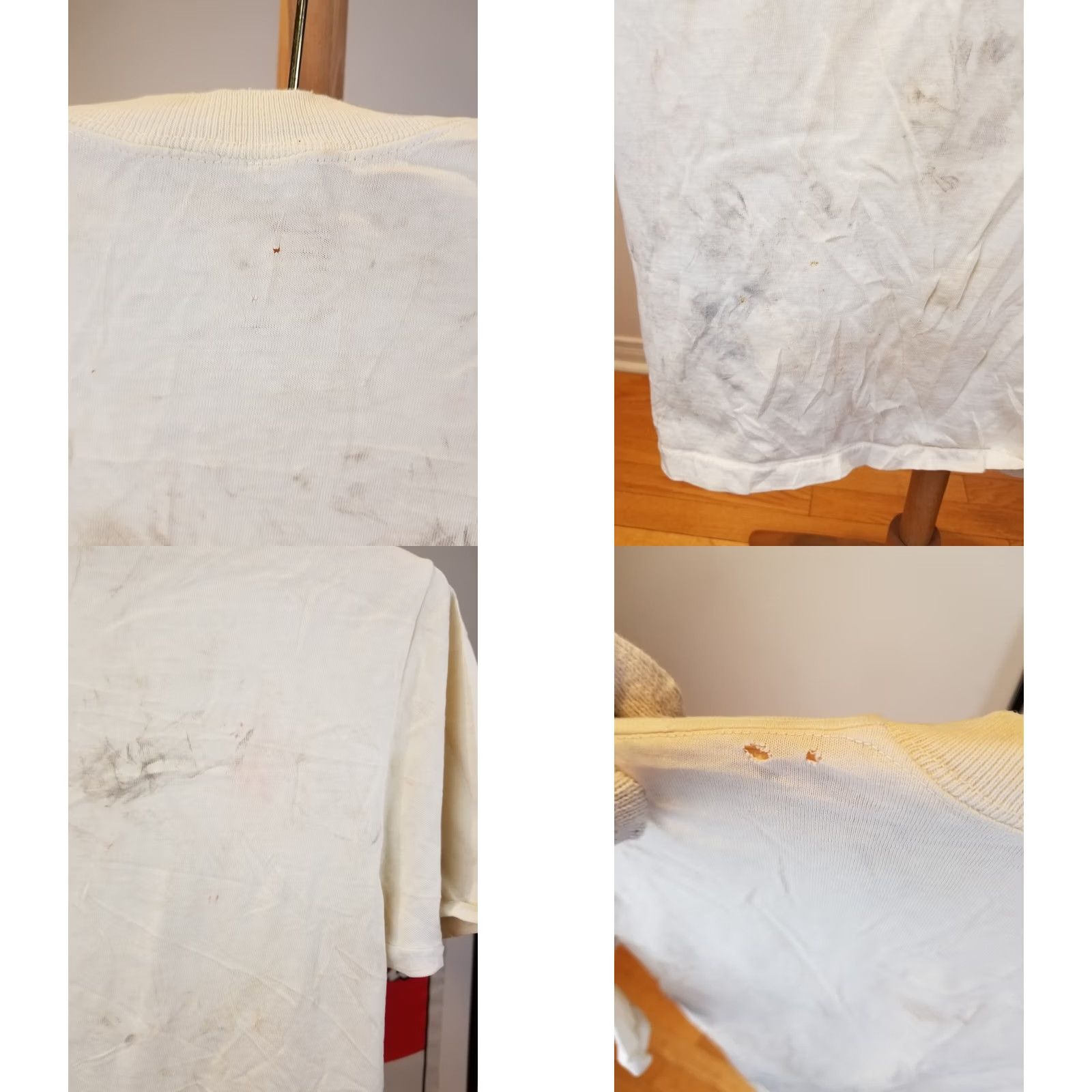 Penn VINTAGE 70' JC PENNEY TRASHED DISTRESSE WHITE T-SHIRT SZ MEDIUM Shirt Men XS? Size US M / EU 48-50 / 2 - 8 Thumbnail