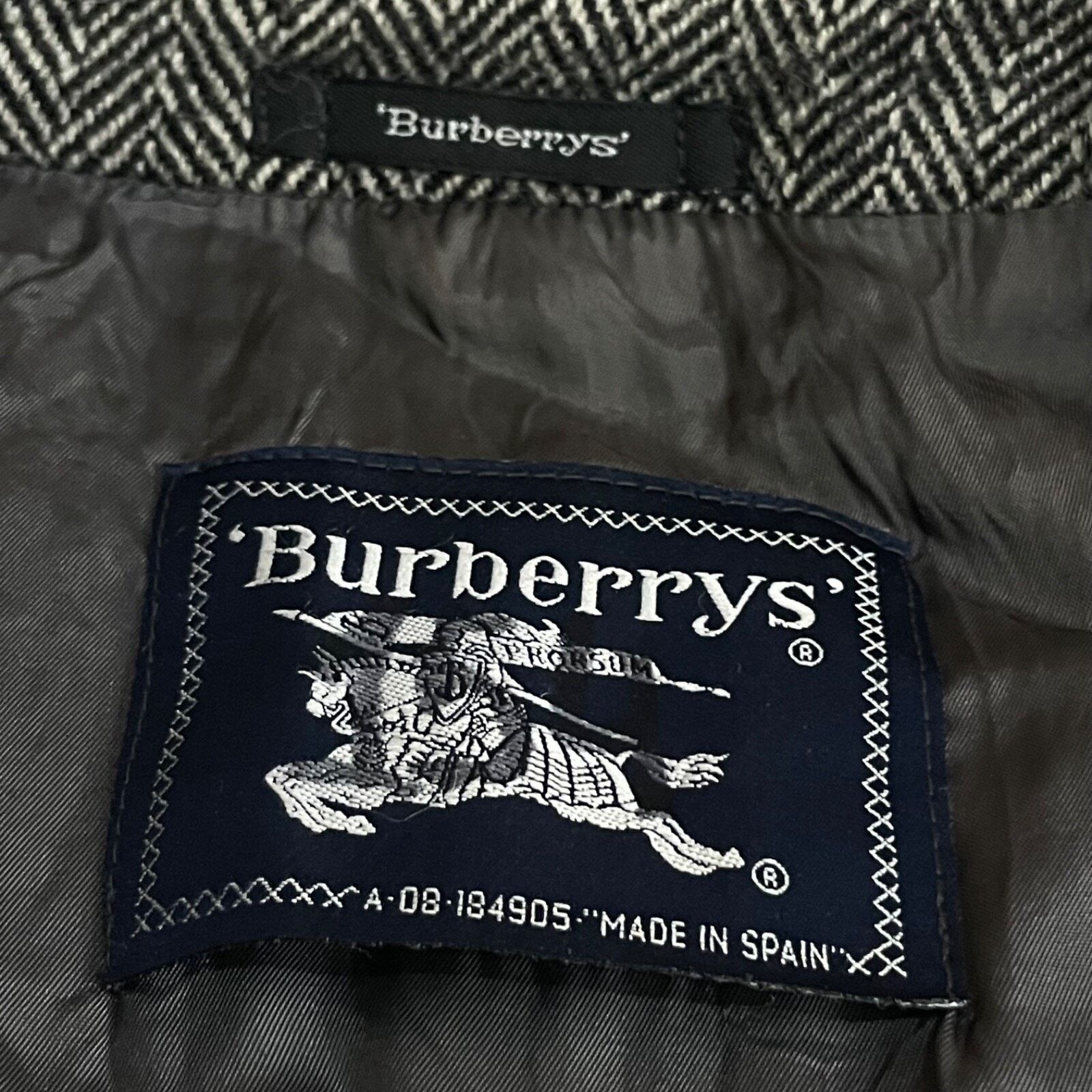 Burberry VINTAGE burberry trench coat tweed ALPACA WOOL overcoat mens Size US M / EU 48-50 / 2 - 12 Thumbnail