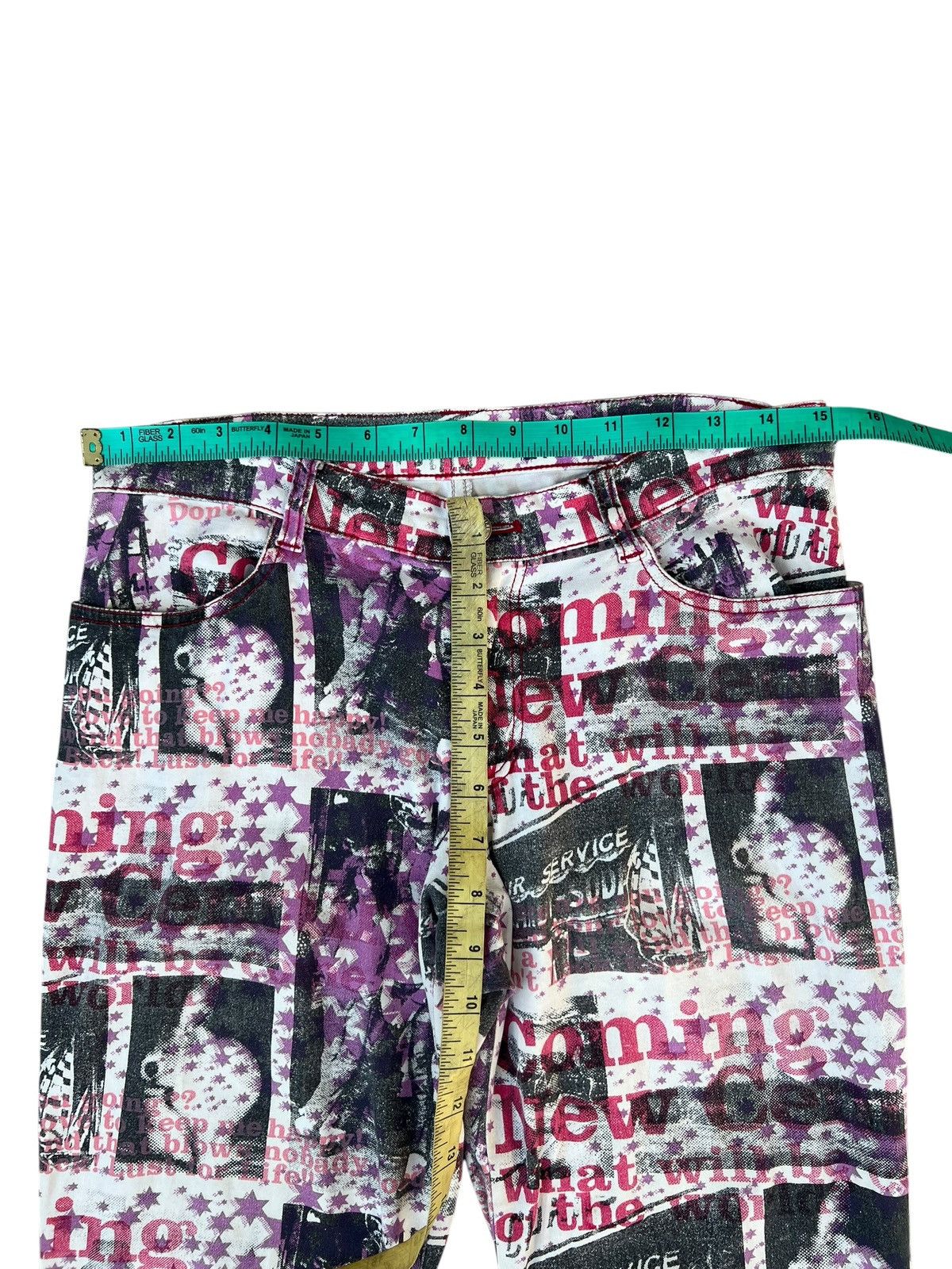 semanticdesign Vintage Algonquins Japan All Print Stretch Bootcut Pant Size US 29 - 2 Thumbnail