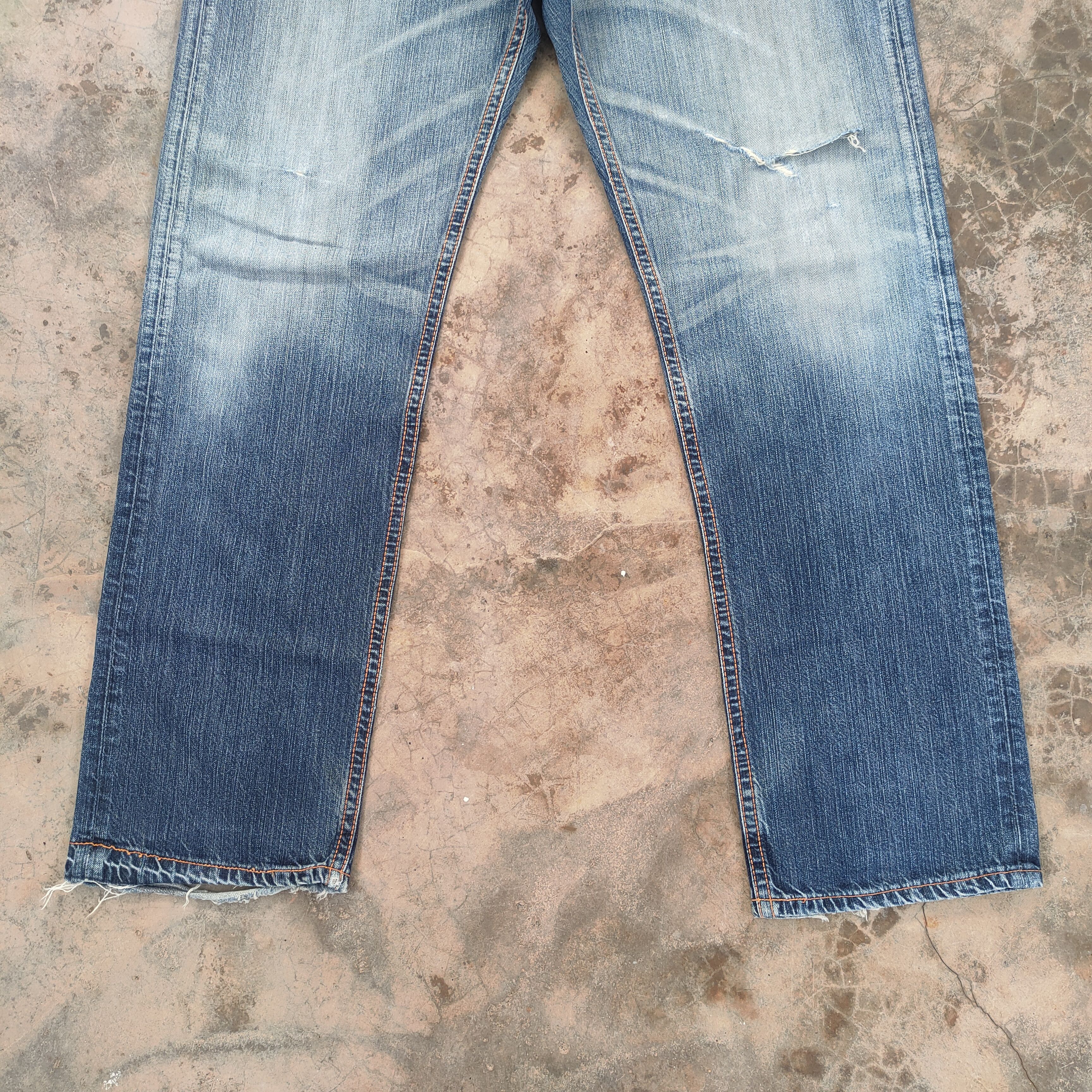 Edwin VINTAGE EDWIN XV FADED RIPPED JEANS DENIM PANTS Size US 37 - 4 Thumbnail