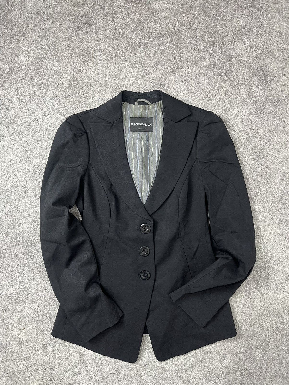Emporio Armani Emporio armani black wool jacket blazer Size M / US 6-8 / IT 42-44 - 1 Thumbnail