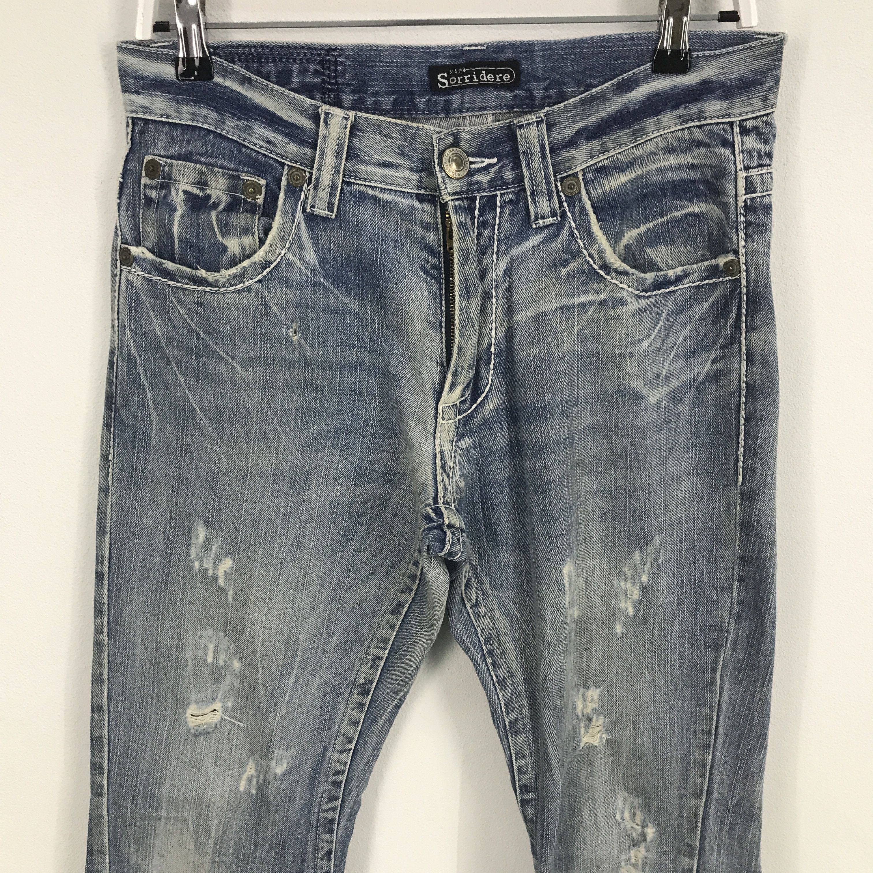 Japanese Brand Rare sorridere japan bootcut distressed denim jeans pants Size US 30 / EU 46 - 2 Thumbnail