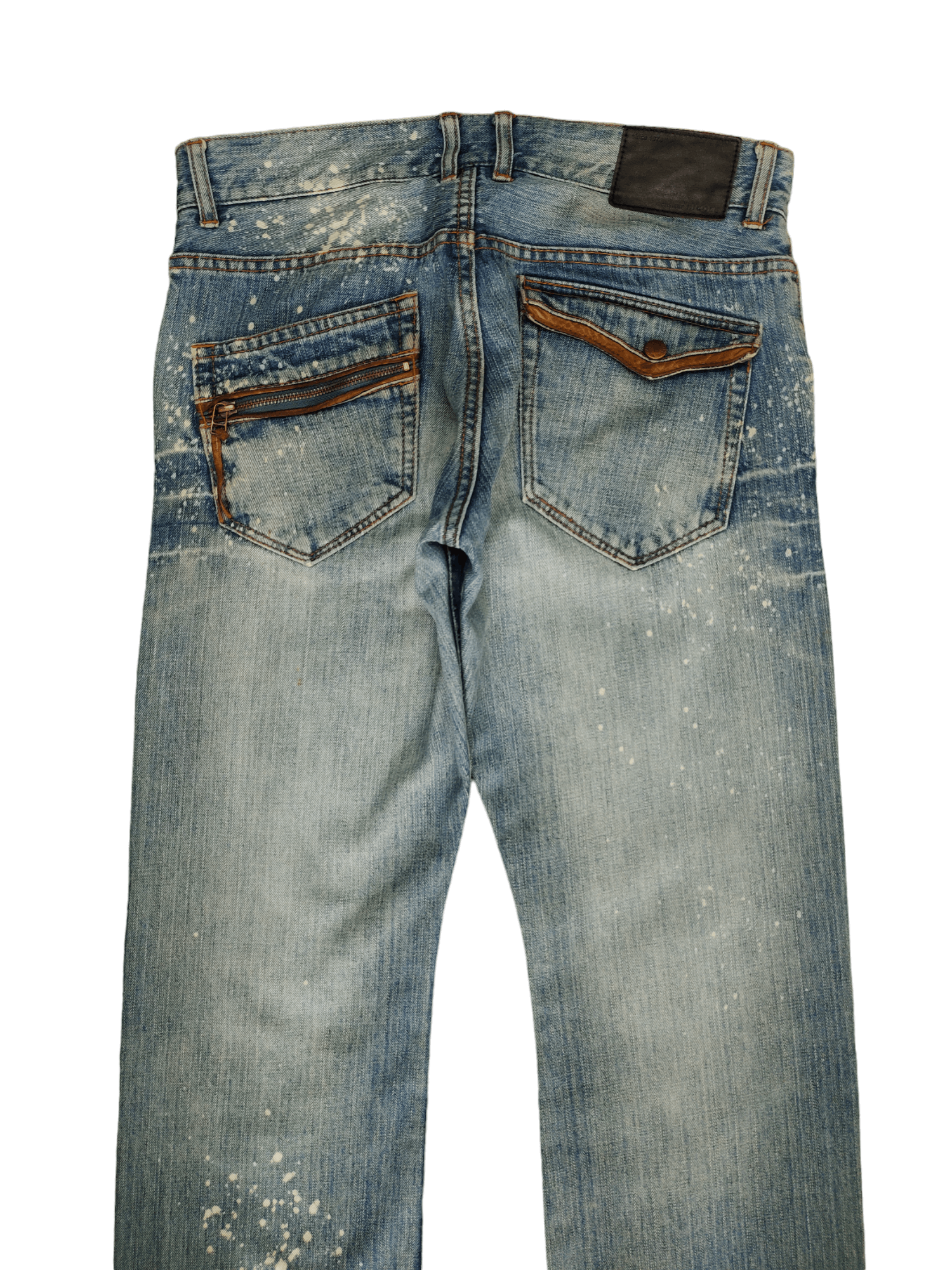 Nicole Club Monsieur Nicole Leather Trim Pocket Denim Pants Size US 32 / EU 48 - 8 Thumbnail
