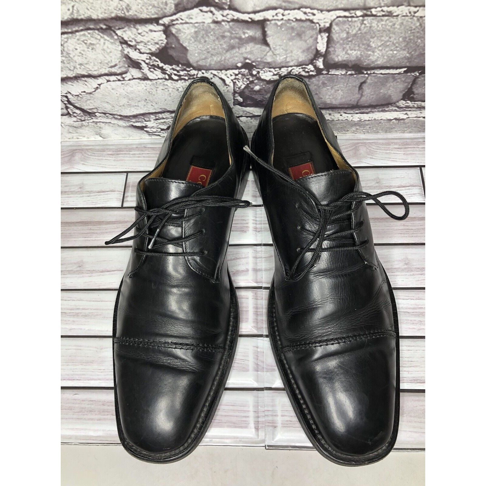 Cole Haan Cole Haan City Black Leather Cap Toe Oxfords Dress Shoes Men Size US 10.5 / EU 43-44 - 11 Thumbnail