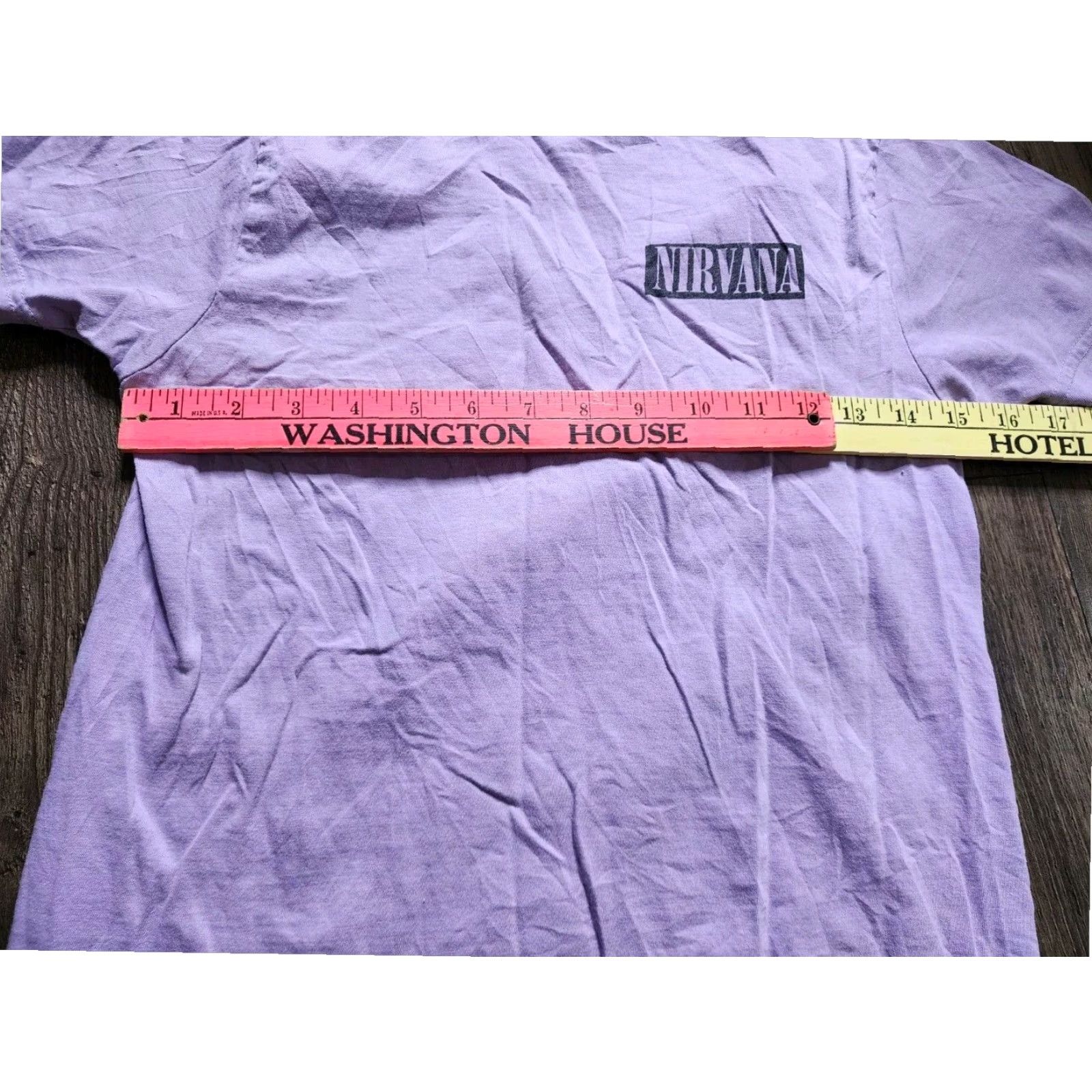 Doublet Nirvana Graphic T Shirt Double Sided Juniors Medium Purple Short Sleeve Cotton Retro Music Tee Womens Size M / US 6-8 / IT 42-44 - 4 Thumbnail